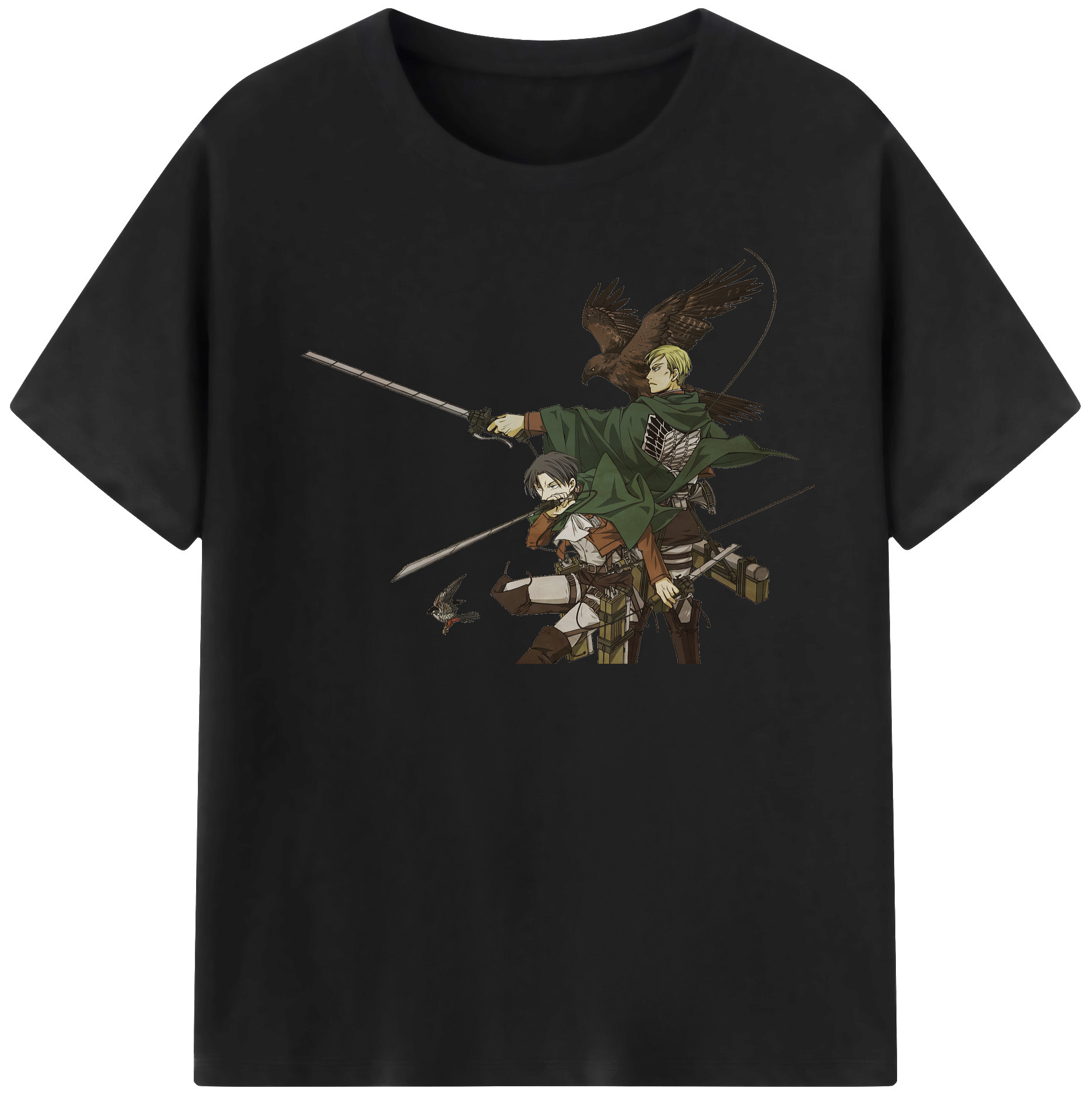 （画像用） 進撃の巨人 Attack on Titan レディースカジュアルプリントTシャツ（綿100％）