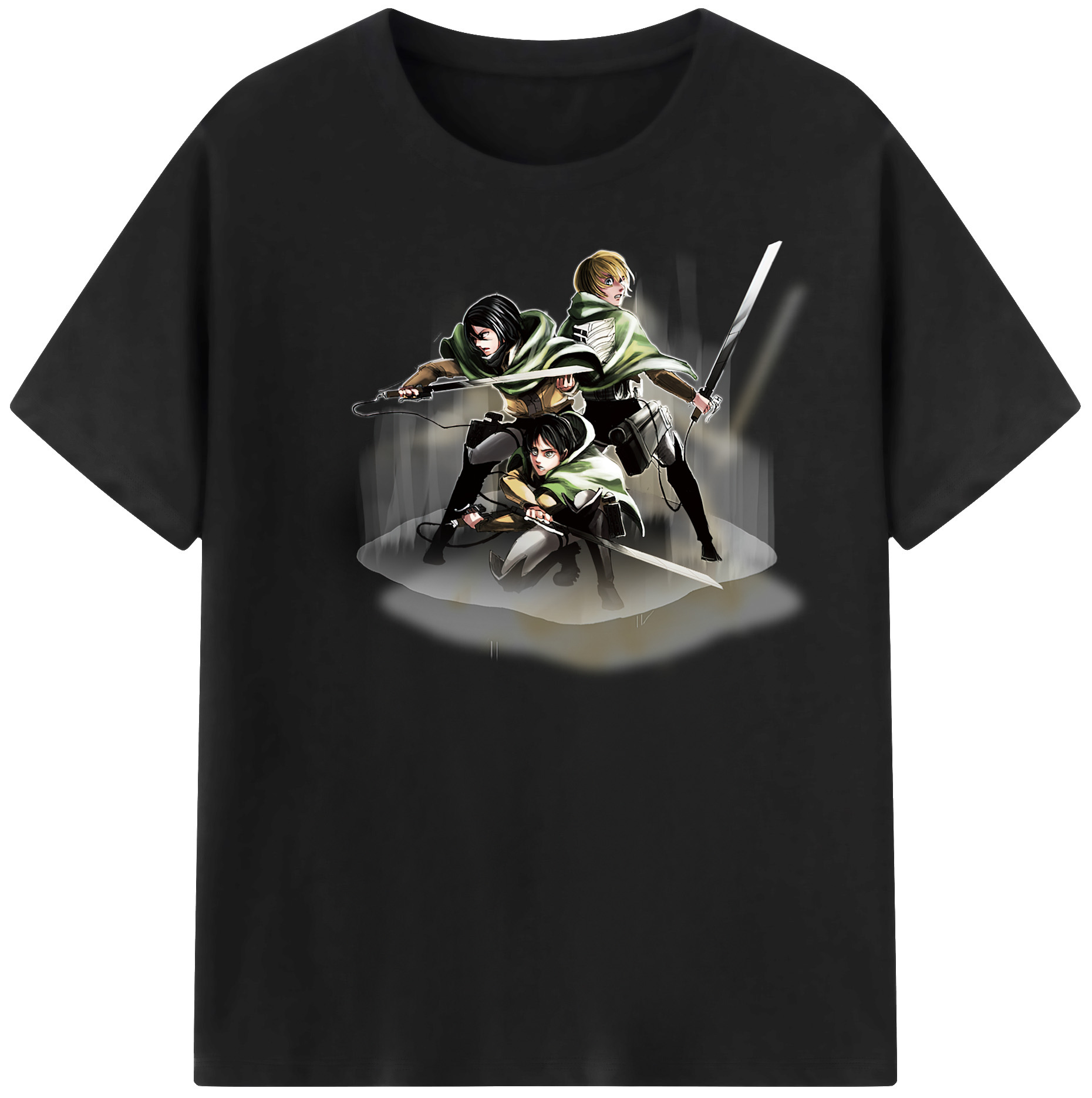 （画像用） 進撃の巨人 Attack on Titan レディースカジュアルプリントTシャツ（綿100％）