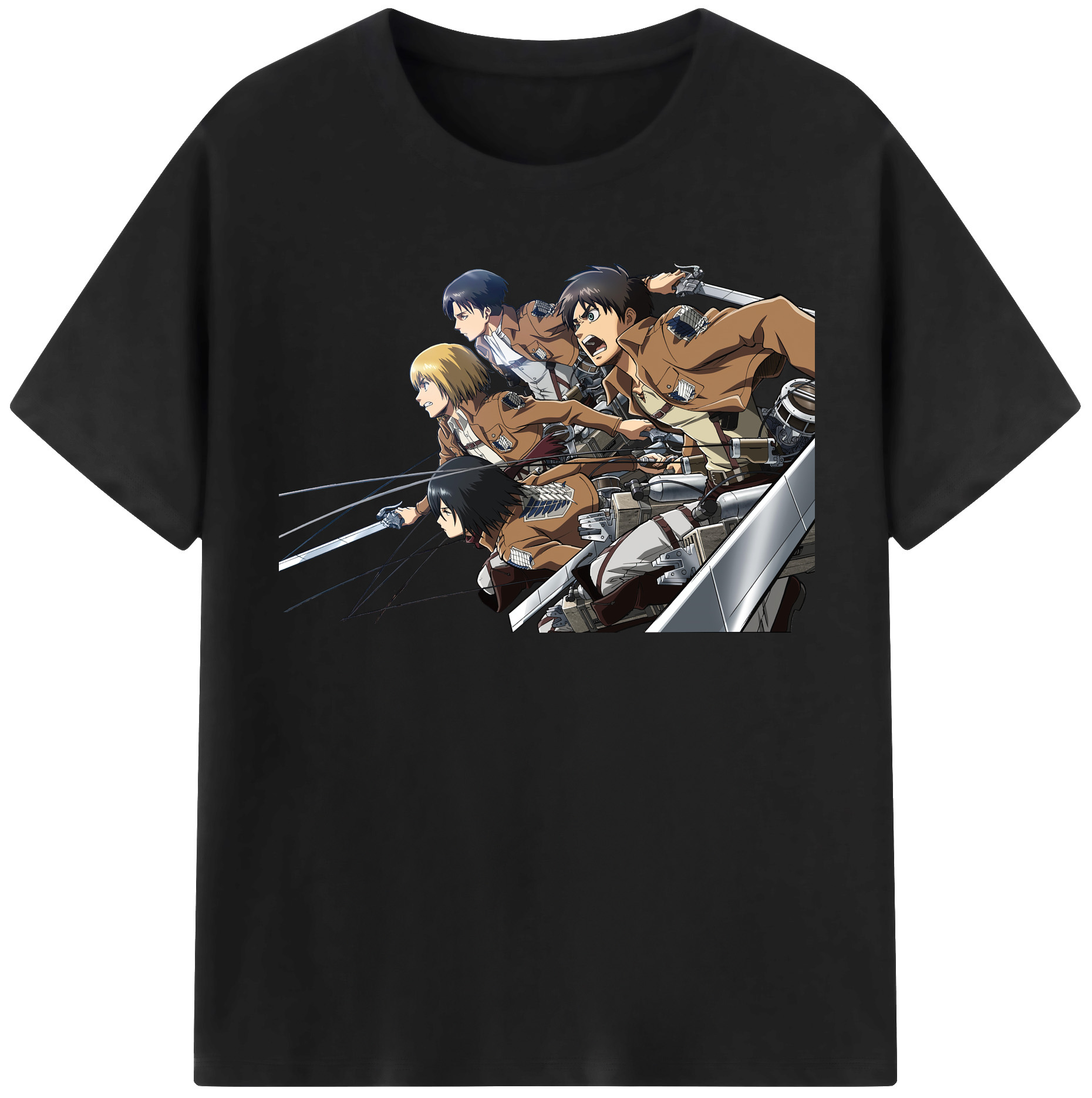 （画像用） 進撃の巨人 Attack on Titan レディースカジュアルプリントTシャツ（綿100％）