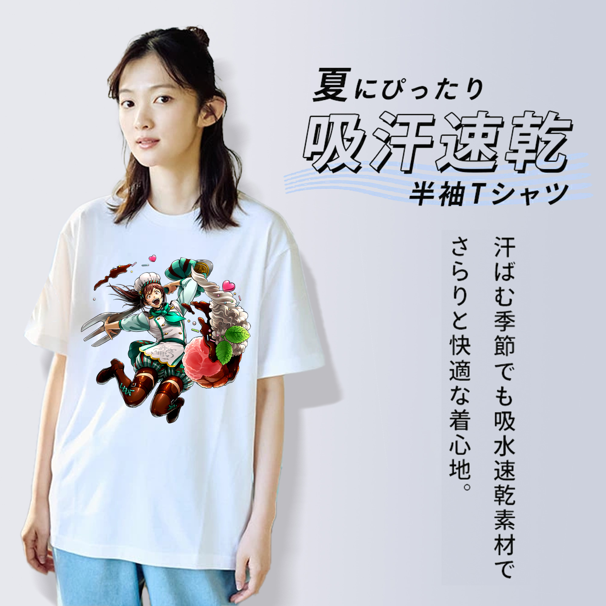 進撃の巨人 サシャ·ブラウス Attack on Titan Sasha Blaus レディースカジュアルプリントTシャツ（綿100％）