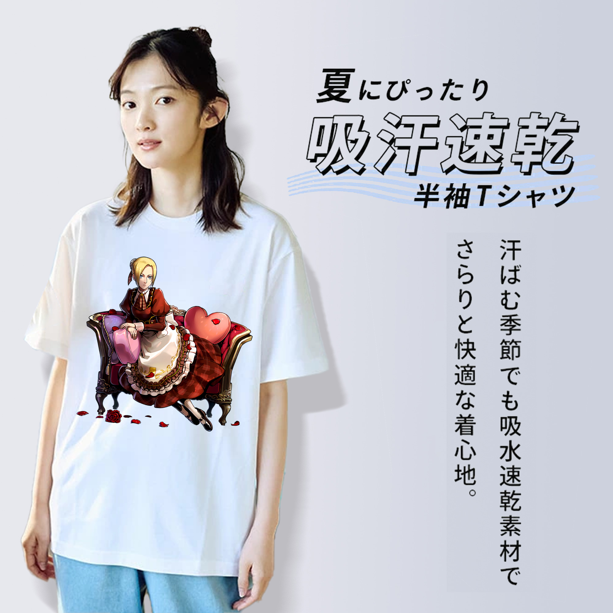 進撃の巨人 アニ・レオンハート Attack on Titan Annie Leonhart レディースカジュアルプリントTシャツ（綿100％）