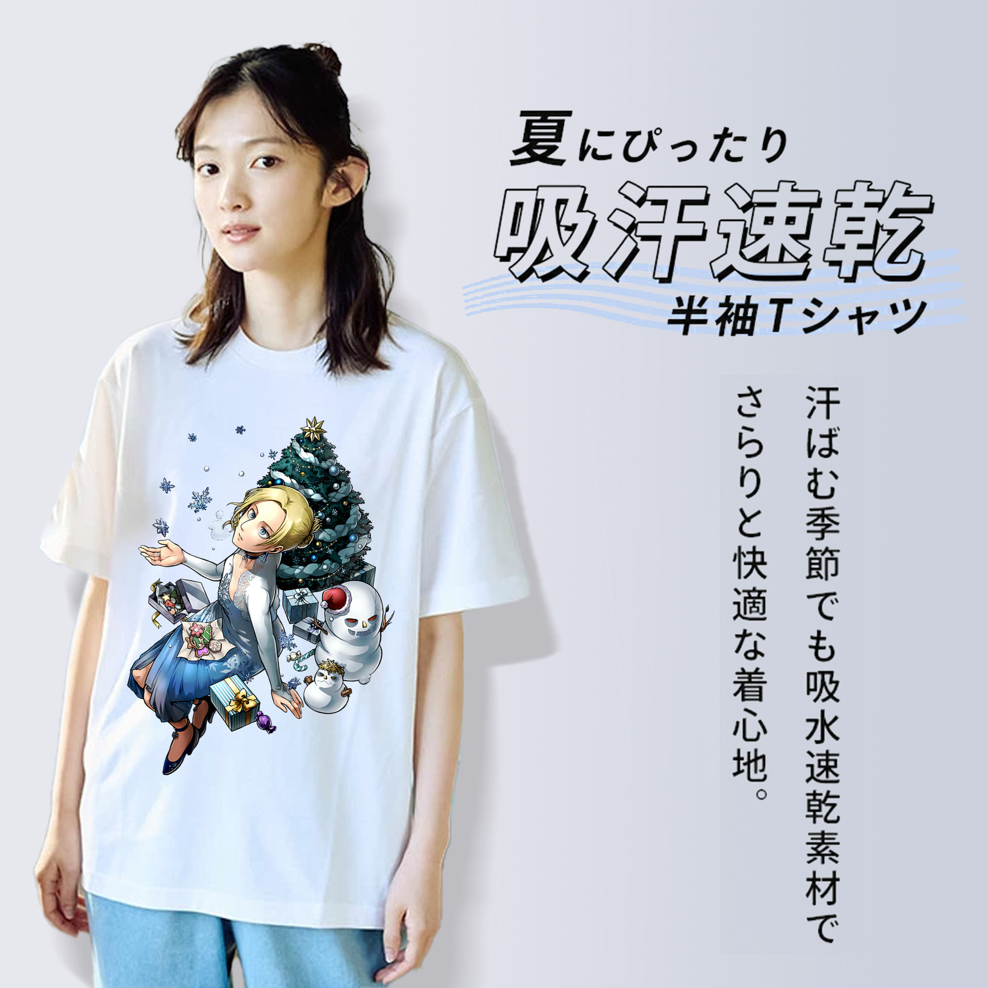 進撃の巨人 アニ・レオンハート Attack on Titan Annie Leonhart レディースカジュアルプリントTシャツ（綿100％）