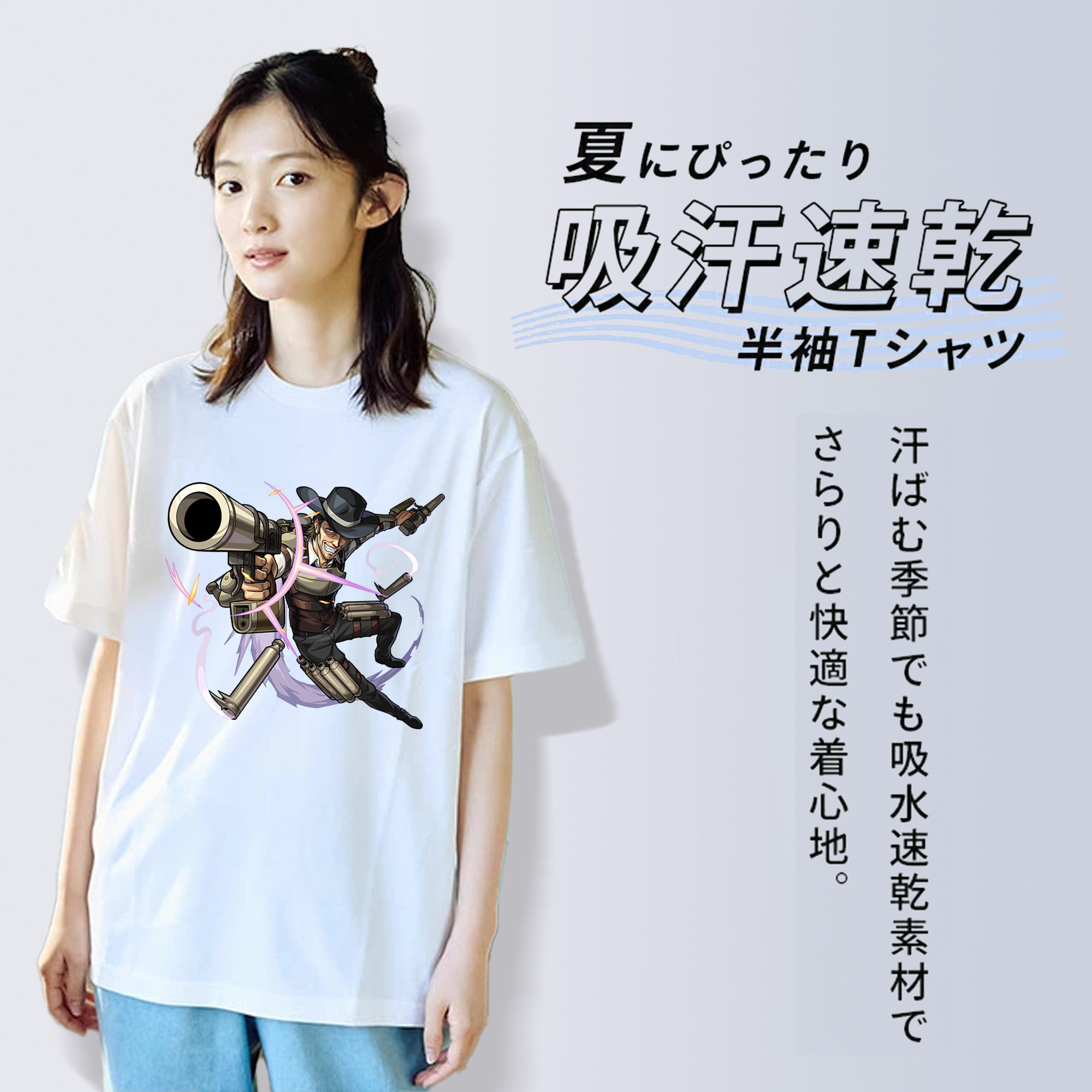 進撃の巨人 ケニー·アッカーマン Attack on Titan Kenny Ackerman レディースカジュアルプリントTシャツ（綿100％）