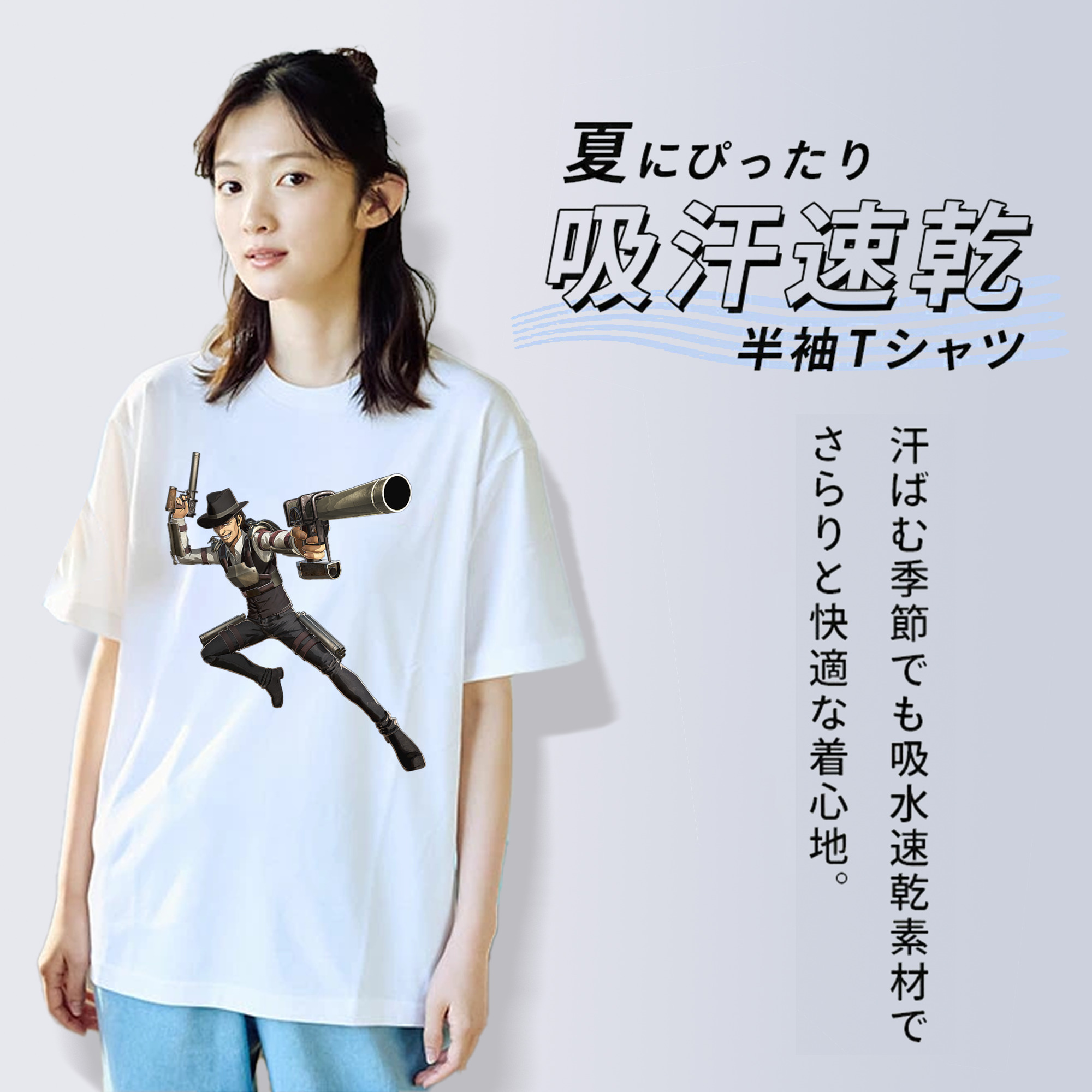 進撃の巨人 Attack on Titan レディースカジュアルプリントTシャツ（綿100％）