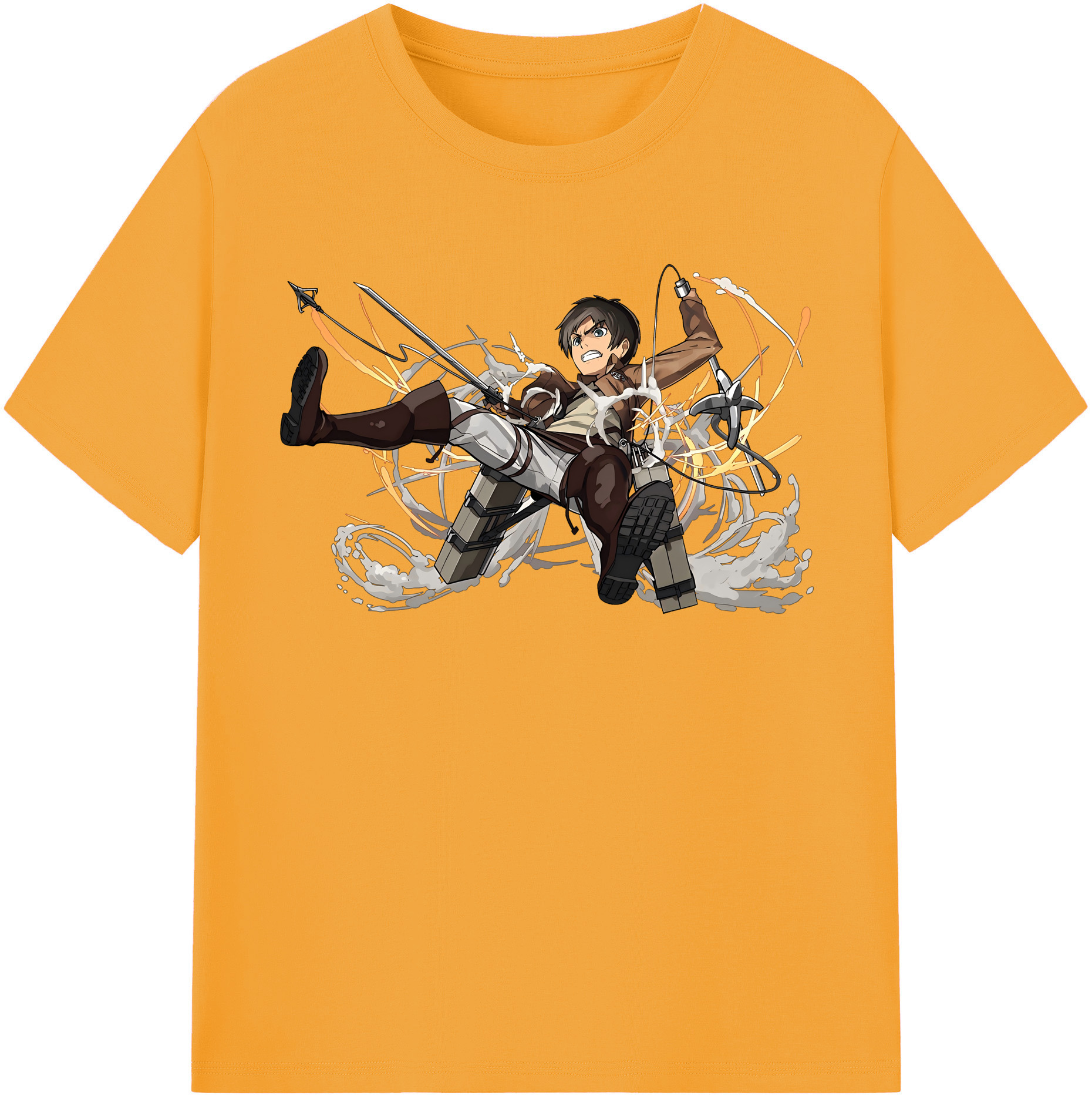 （画像用） 進撃の巨人 エレン･イェーガー Attack on Titan Eren Jäger レディースカジュアルプリントTシャツ（綿100％）