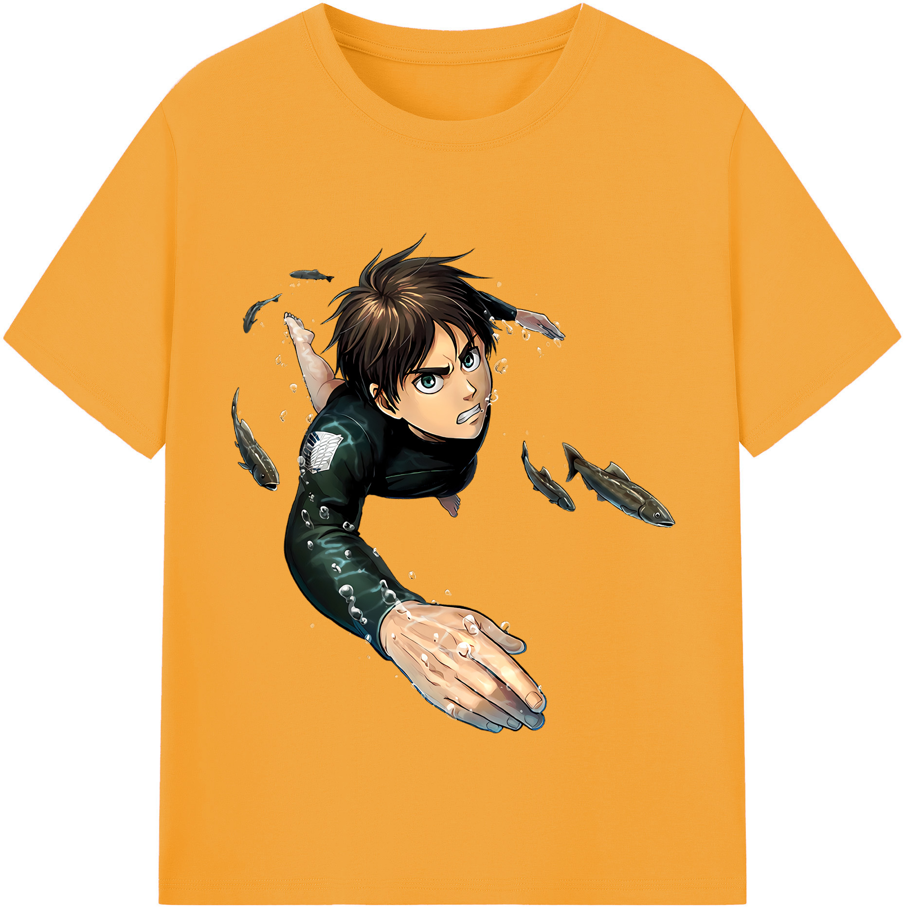 （画像用） 進撃の巨人 エレン･イェーガー Attack on Titan Eren Jäger レディースカジュアルプリントTシャツ（綿100％）