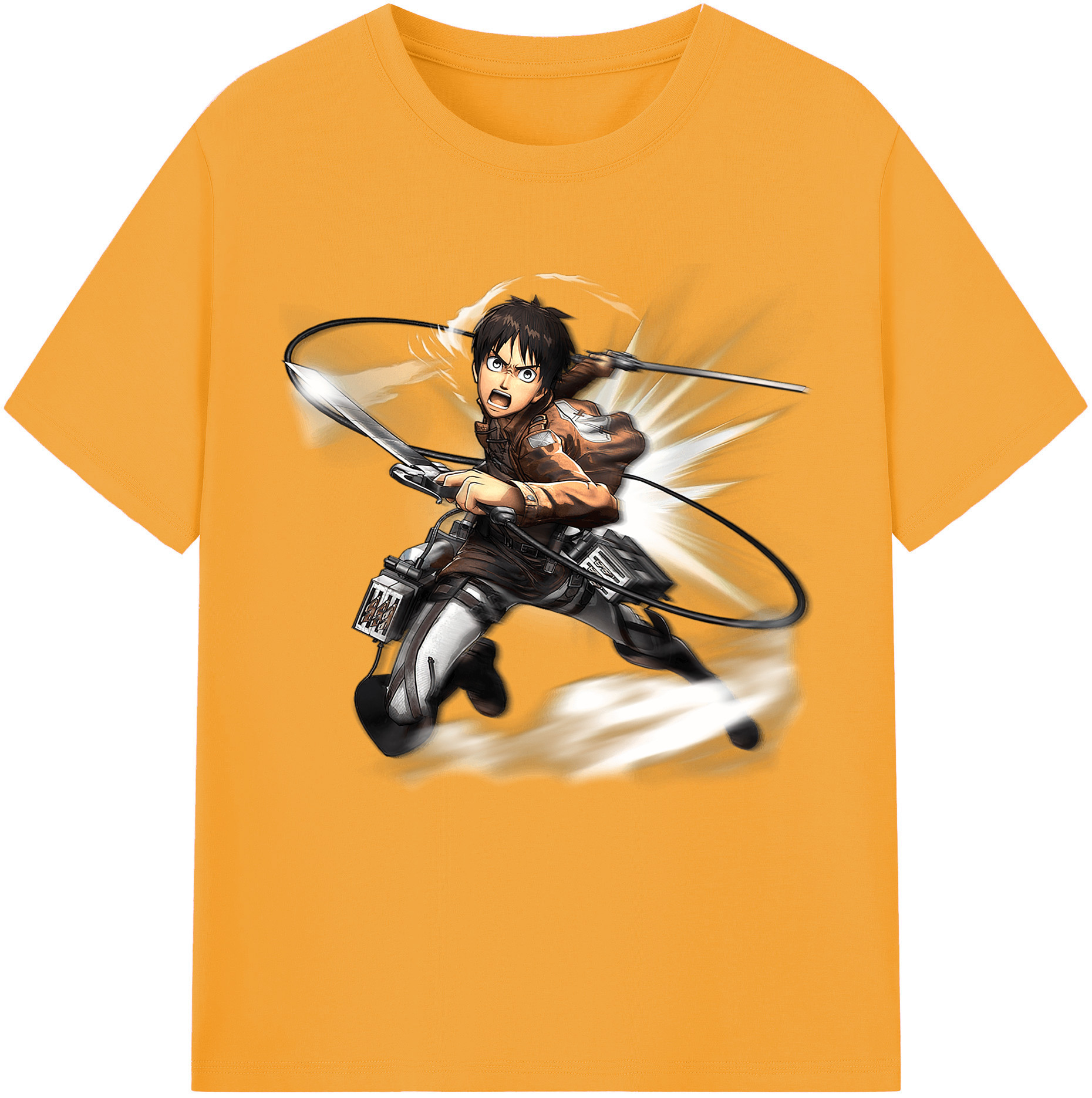 （画像用） 進撃の巨人 エレン･イェーガー Attack on Titan Eren Jäger レディースカジュアルプリントTシャツ（綿100％）