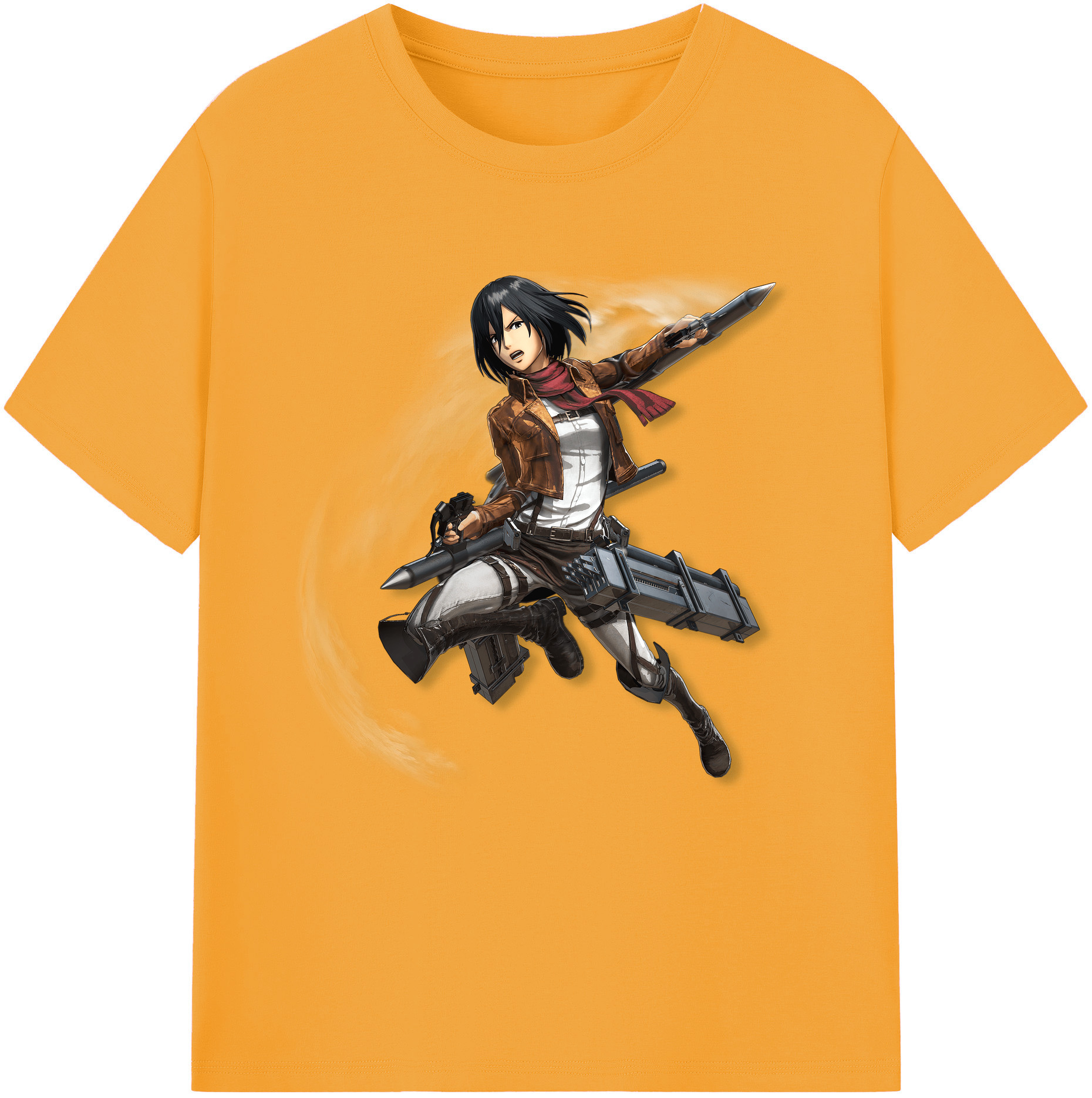 （画像用） 進撃の巨人 ミカサ·アッカーマン Attack on Titan Mikasa Ackerman レディースカジュアルプリントTシャツ（綿100％）