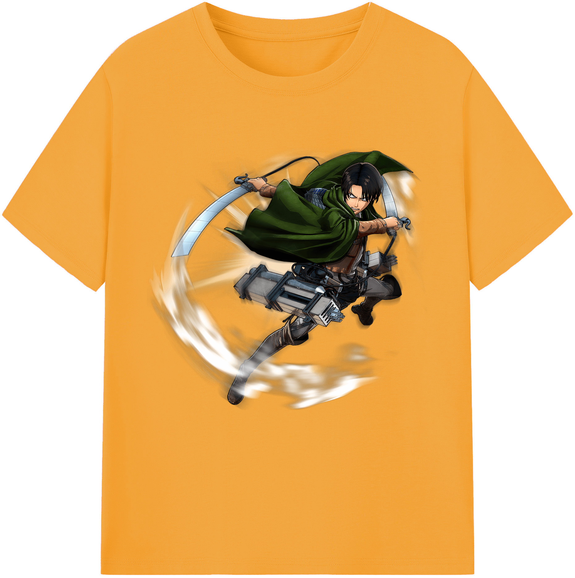 （画像用） 進撃の巨人 リヴァイ·アッカーマン Attack on Titan Levi Ackerman レディースカジュアルプリントTシャツ（綿100％）