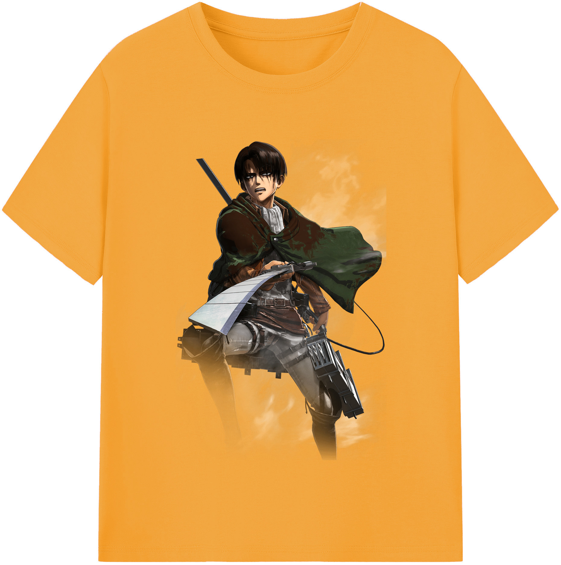 （画像用） 進撃の巨人 リヴァイ·アッカーマン Attack on Titan Levi Ackerman レディースカジュアルプリントTシャツ（綿100％）