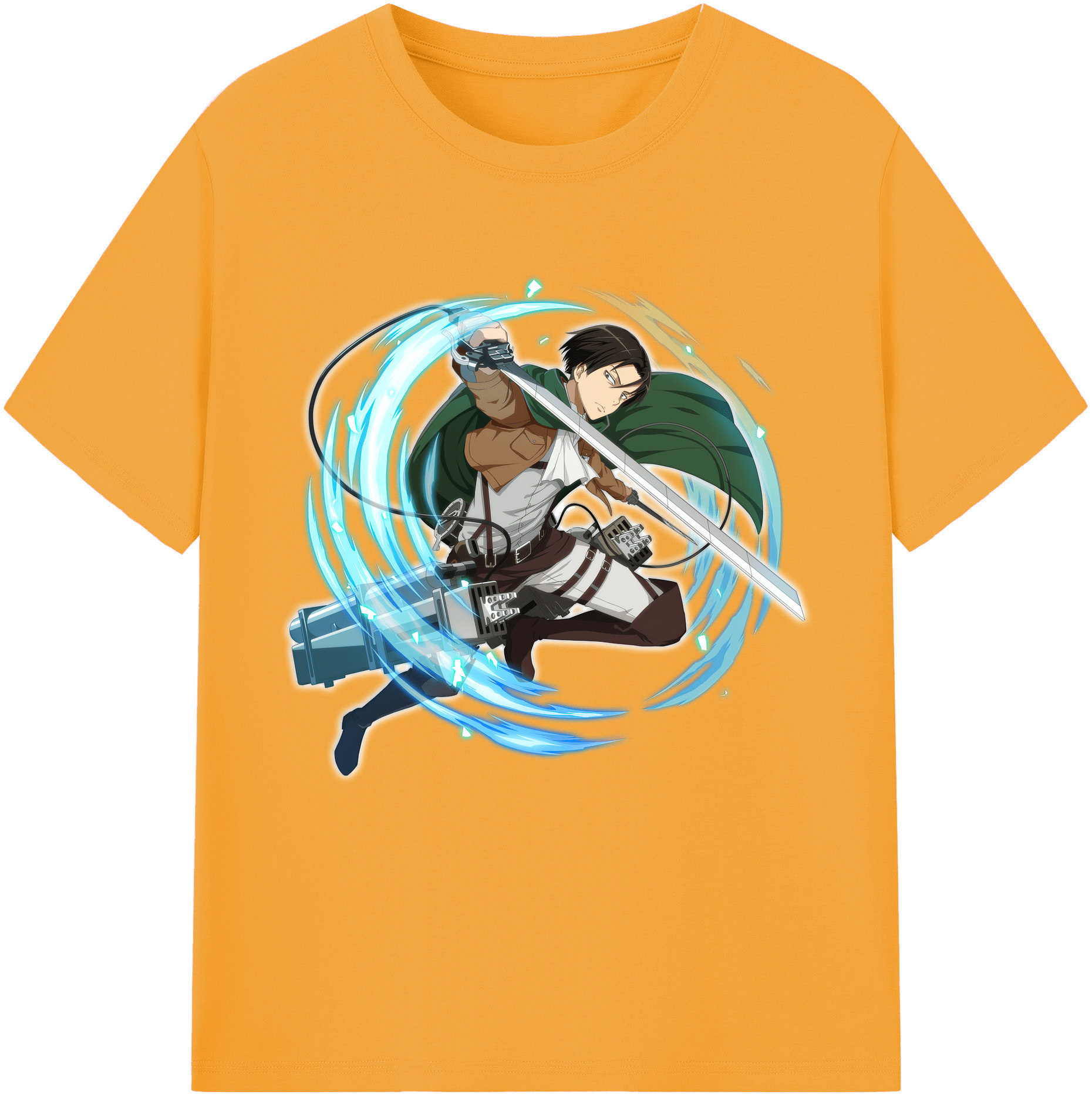 （画像用） 進撃の巨人 リヴァイ·アッカーマン Attack on Titan Levi Ackerman レディースカジュアルプリントTシャツ（綿100％）