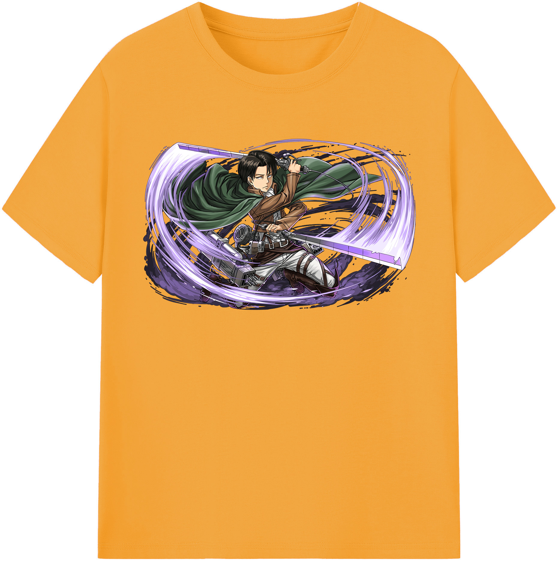 （画像用） 進撃の巨人 リヴァイ·アッカーマン Attack on Titan Levi Ackerman レディースカジュアルプリントTシャツ（綿100％）