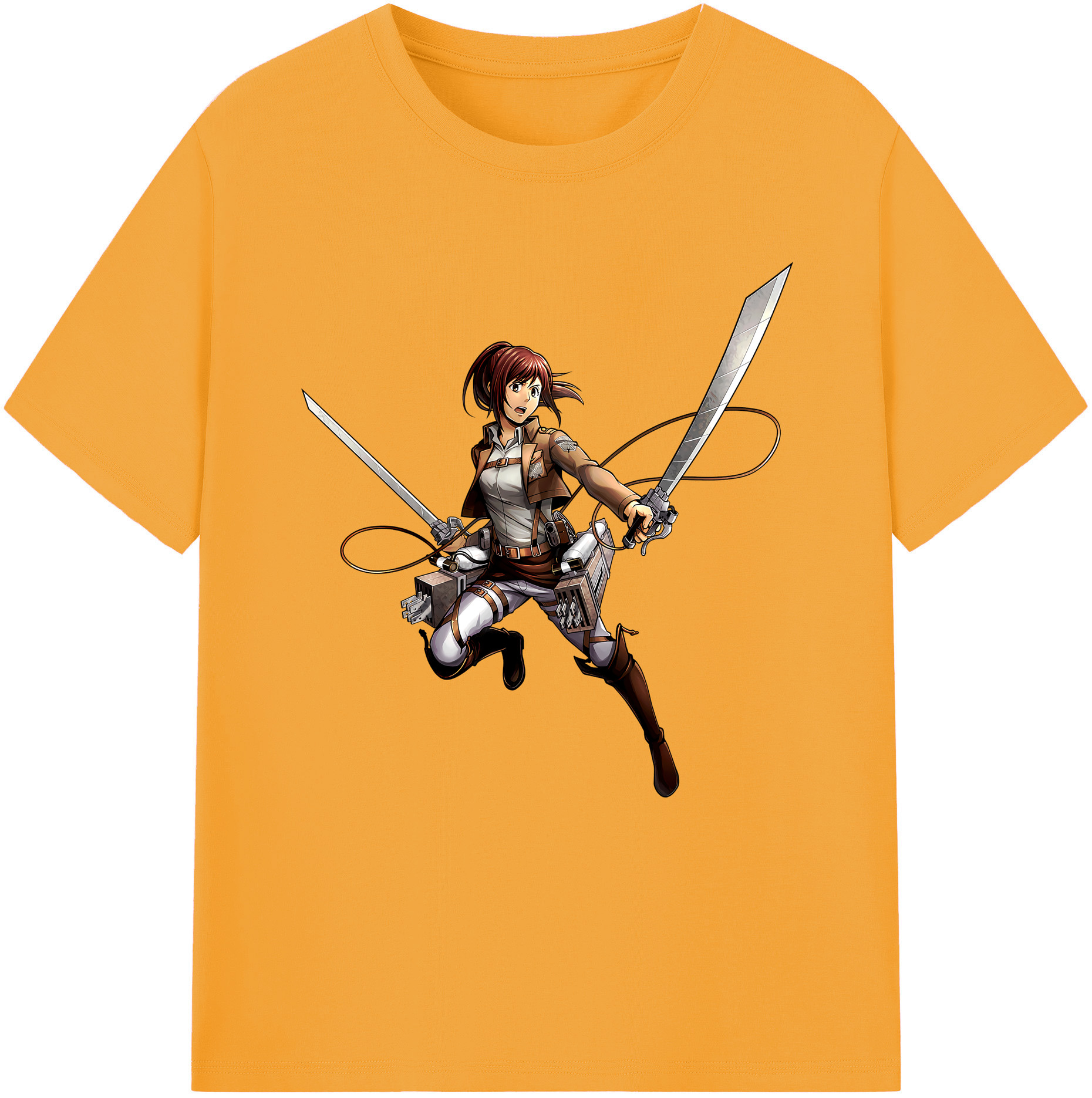 （画像用） 進撃の巨人 サシャ·ブラウス Attack on Titan Sasha Blaus レディースカジュアルプリントTシャツ（綿100％）