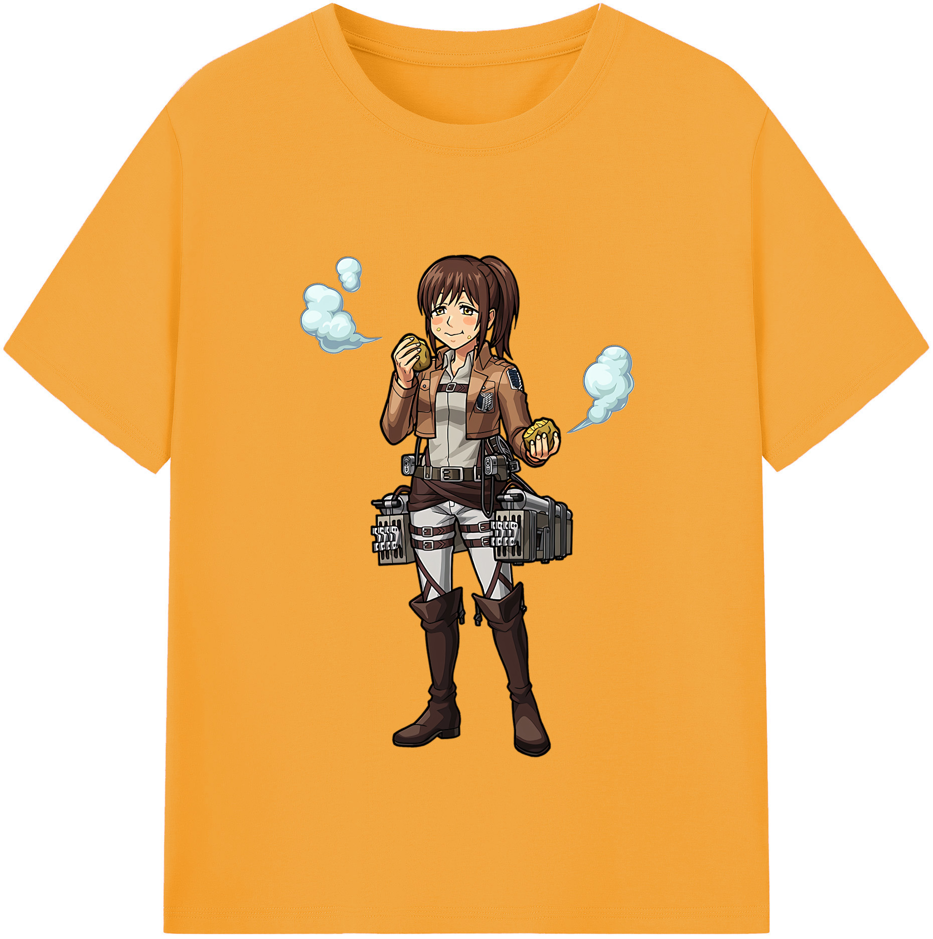 （画像用） 進撃の巨人 サシャ·ブラウス Attack on Titan Sasha Blaus レディースカジュアルプリントTシャツ（綿100％）