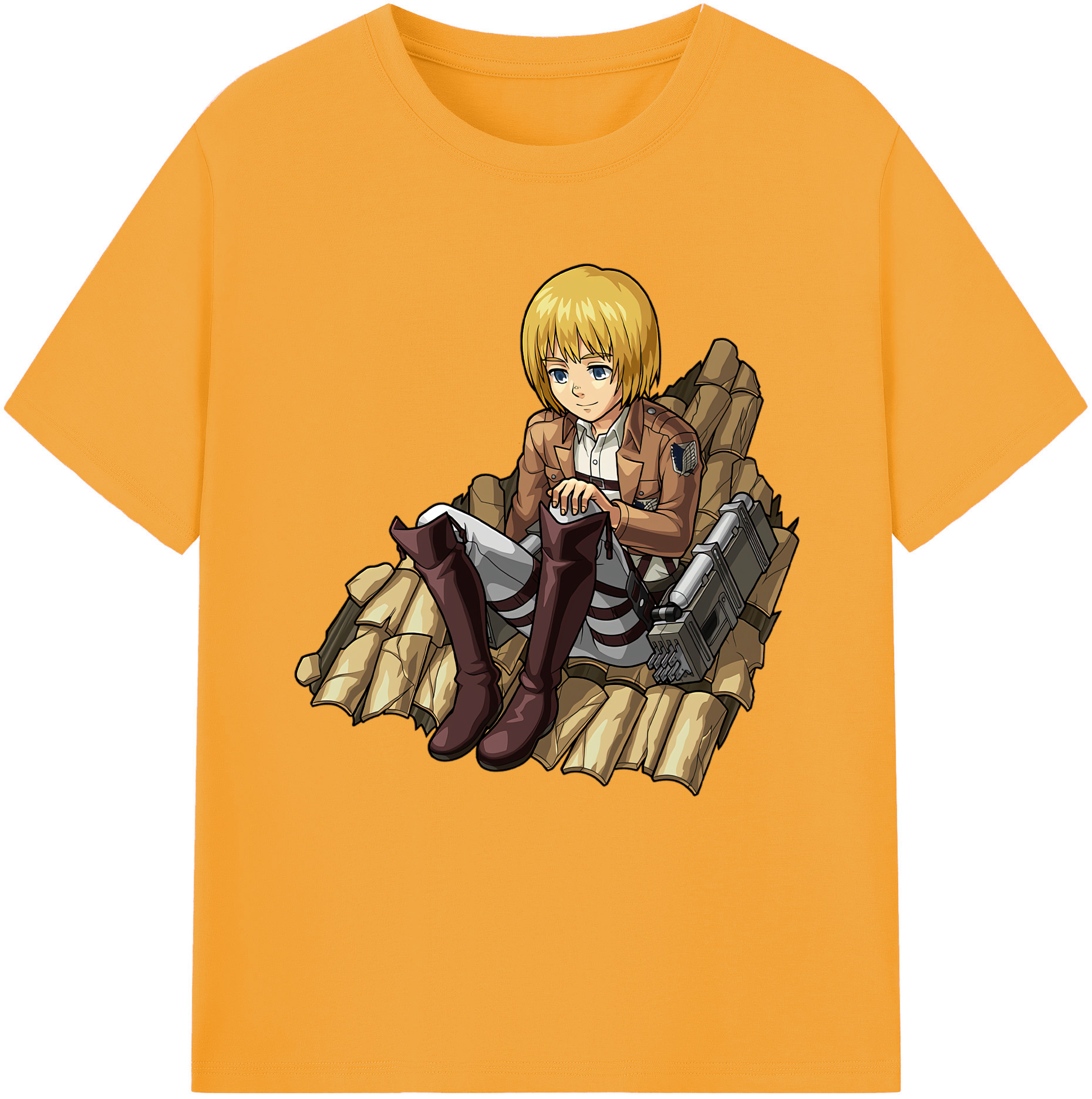 （画像用） 進撃の巨人 アルミン·アルレルト Attack on Titan Armin Arlert レディースカジュアルプリントTシャツ（綿100％）