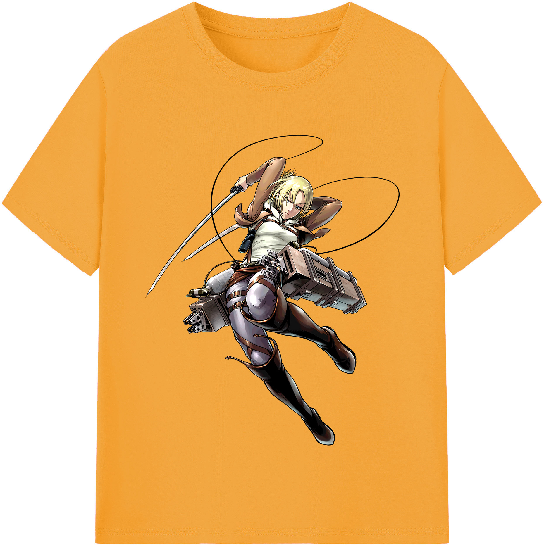 （画像用） 進撃の巨人 アニ・レオンハート Attack on Titan Annie Leonhart レディースカジュアルプリントTシャツ（綿100％）