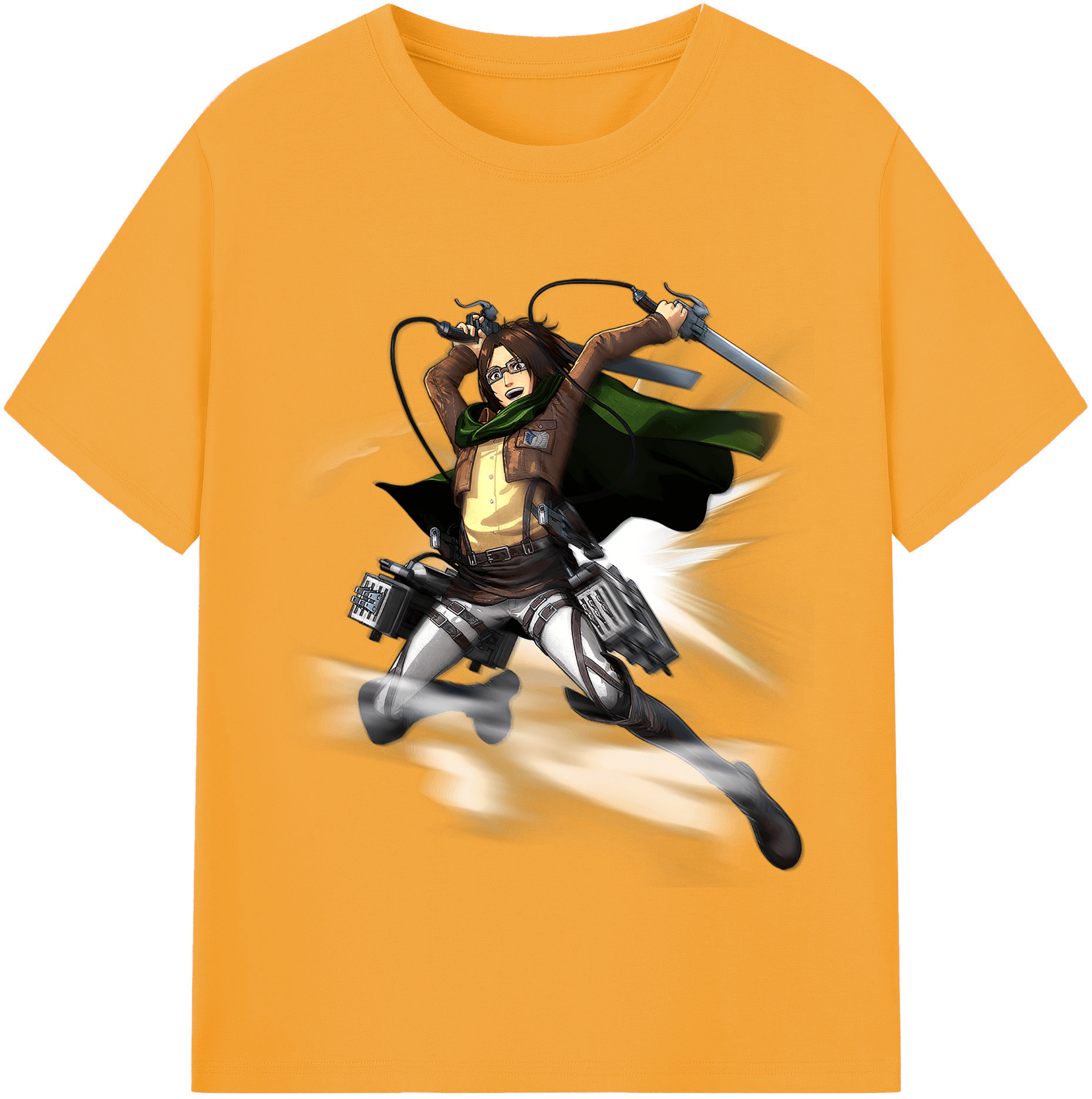 （画像用） 進撃の巨人 ハンジ·ゾエ Attack on Titan Hanji Zoe レディースカジュアルプリントTシャツ（綿100％）