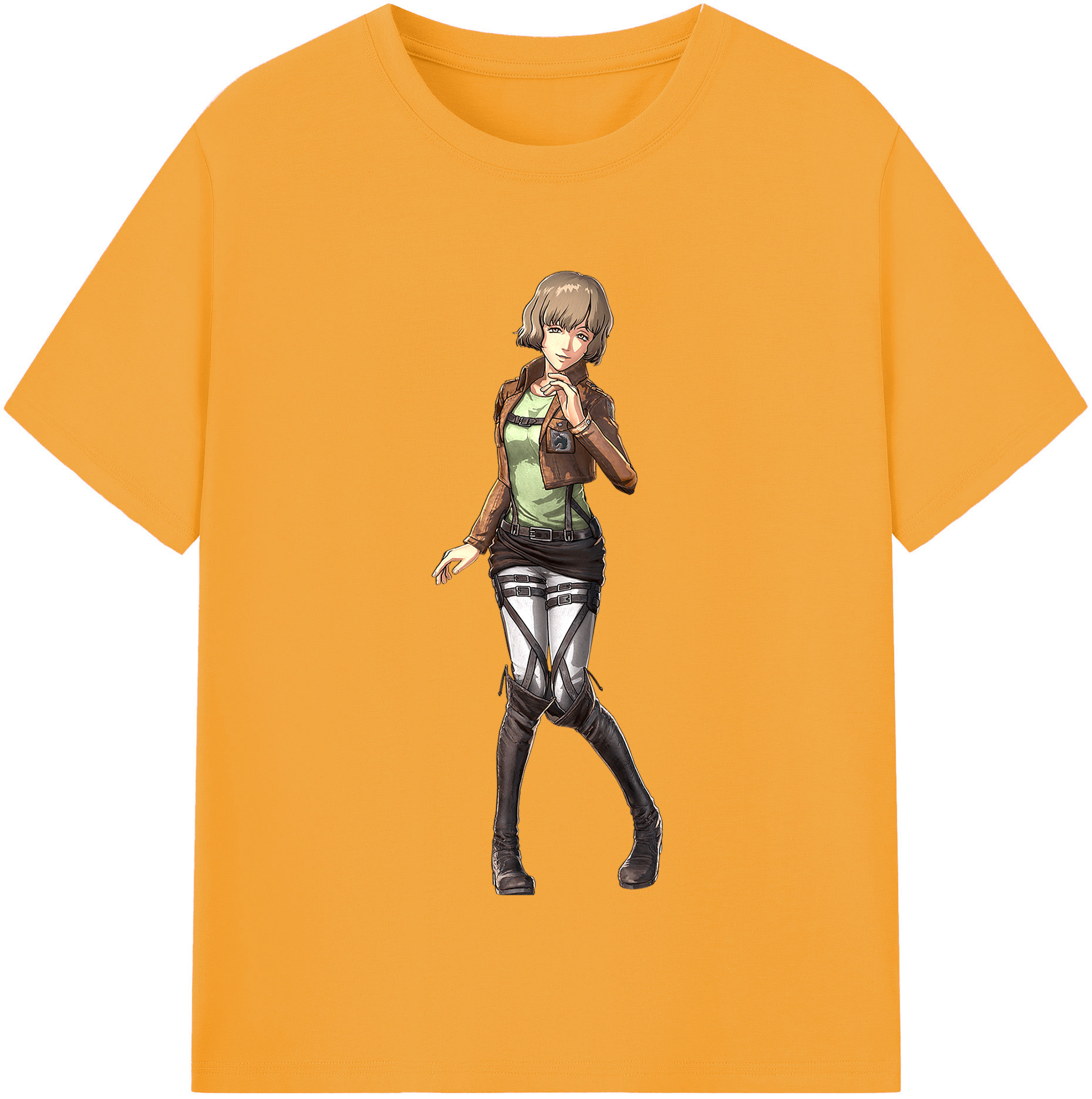 （画像用） 進撃の巨人 ヒツチ Attack on Titan Hitch レディースカジュアルプリントTシャツ（綿100％）