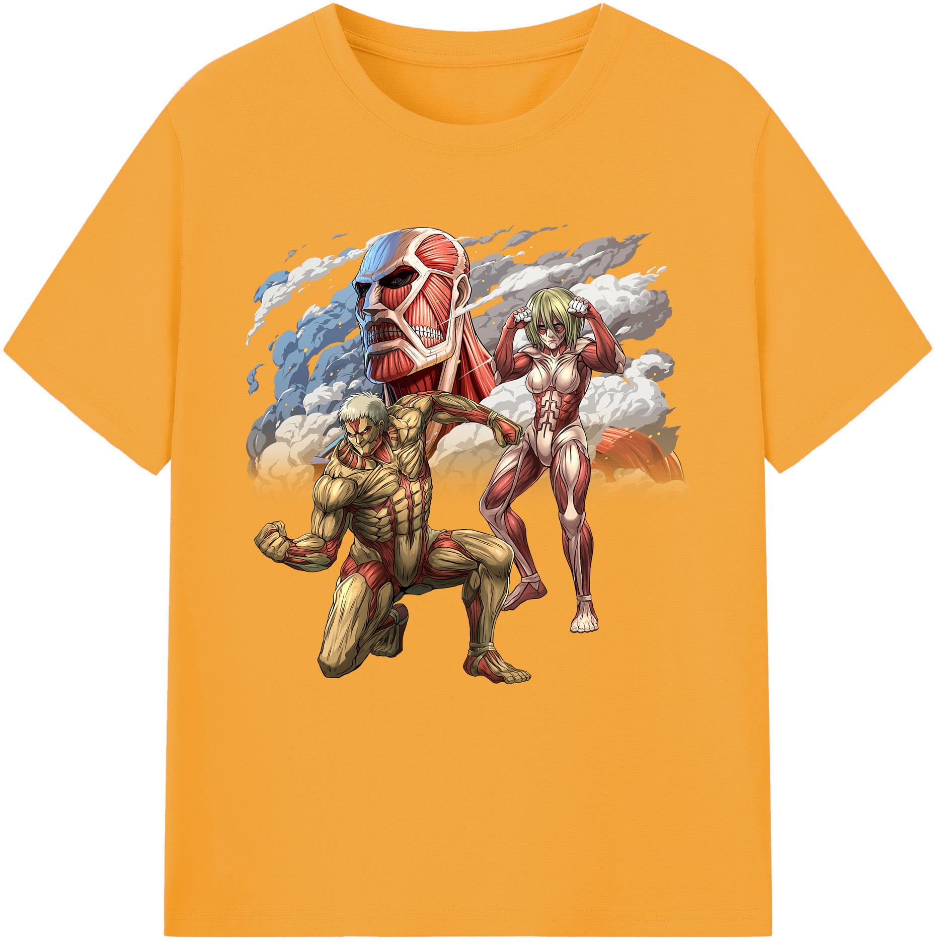 （画像用） 進撃の巨人 Attack on Titan レディースカジュアルプリントTシャツ（綿100％）