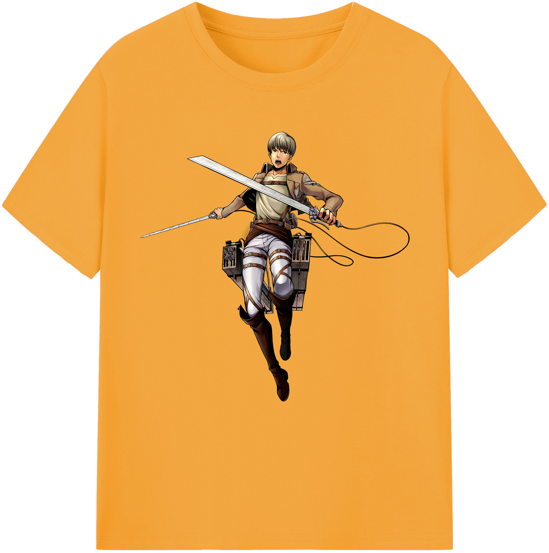 （画像用） 進撃の巨人 Attack on Titan レディースカジュアルプリントTシャツ（綿100％）