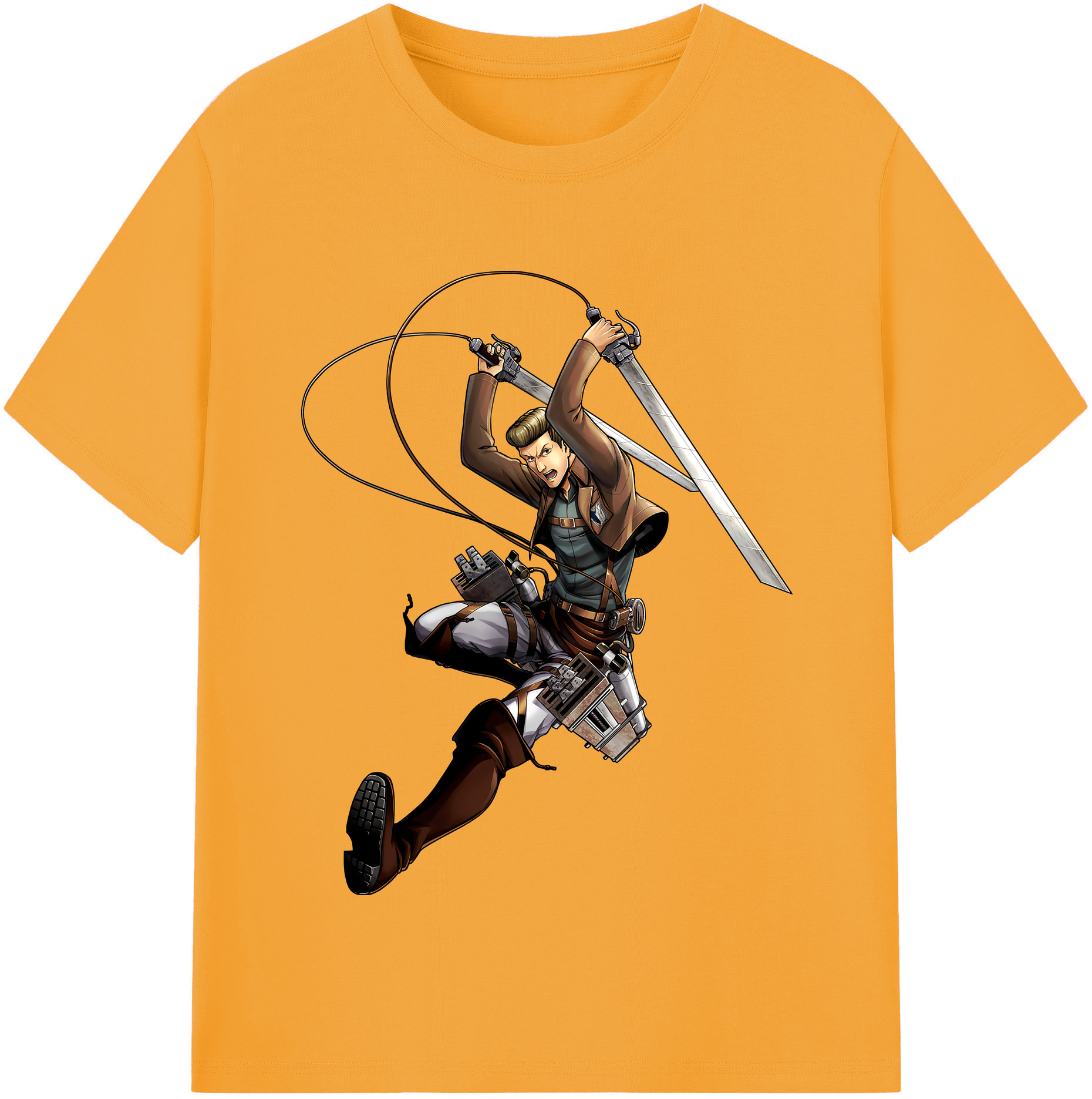 （画像用） 進撃の巨人 Attack on Titan レディースカジュアルプリントTシャツ（綿100％）