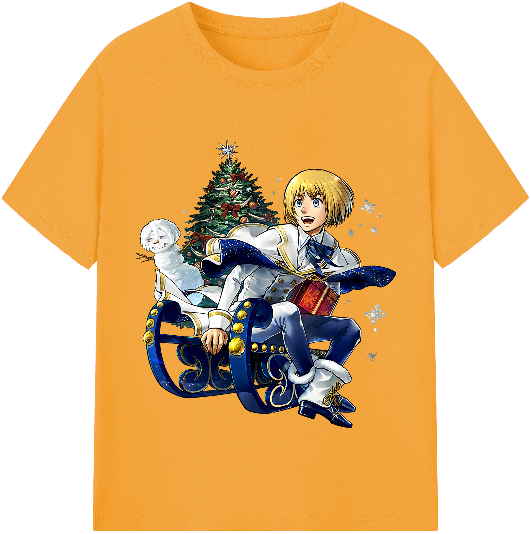 （画像用） 進撃の巨人 アルミン·アルレルト Attack on Titan Armin Arlert レディースカジュアルプリントTシャツ（綿100％）