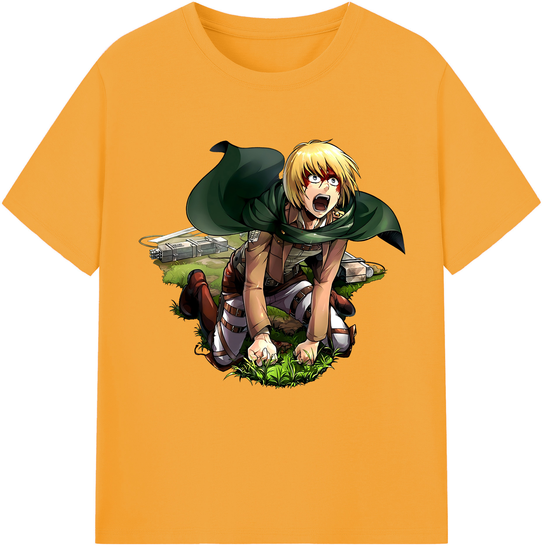 （画像用） 進撃の巨人 アルミン·アルレルト Attack on Titan Armin Arlert レディースカジュアルプリントTシャツ（綿100％）