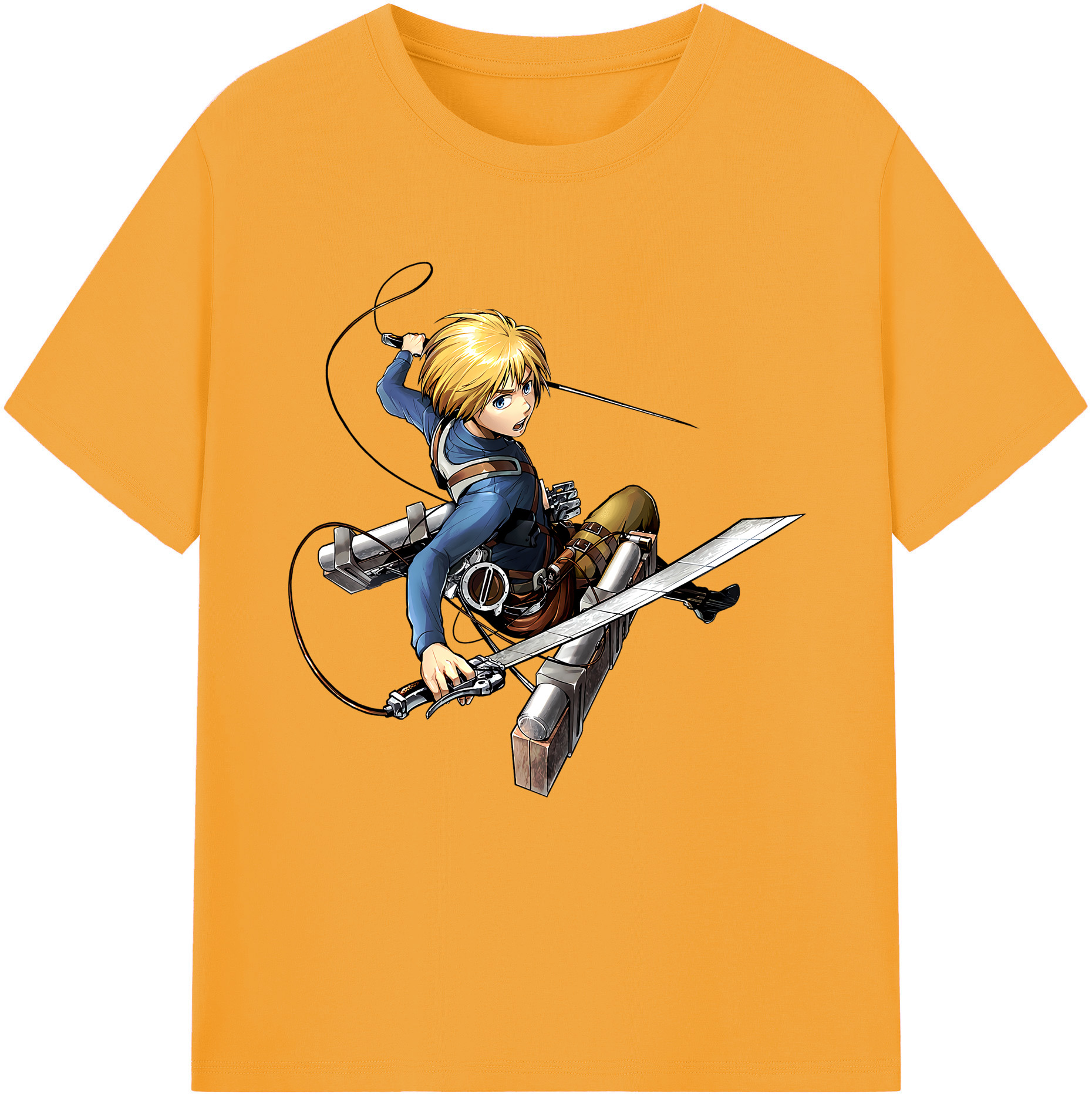 （画像用） 進撃の巨人 アルミン·アルレルト Attack on Titan Armin Arlert レディースカジュアルプリントTシャツ（綿100％）
