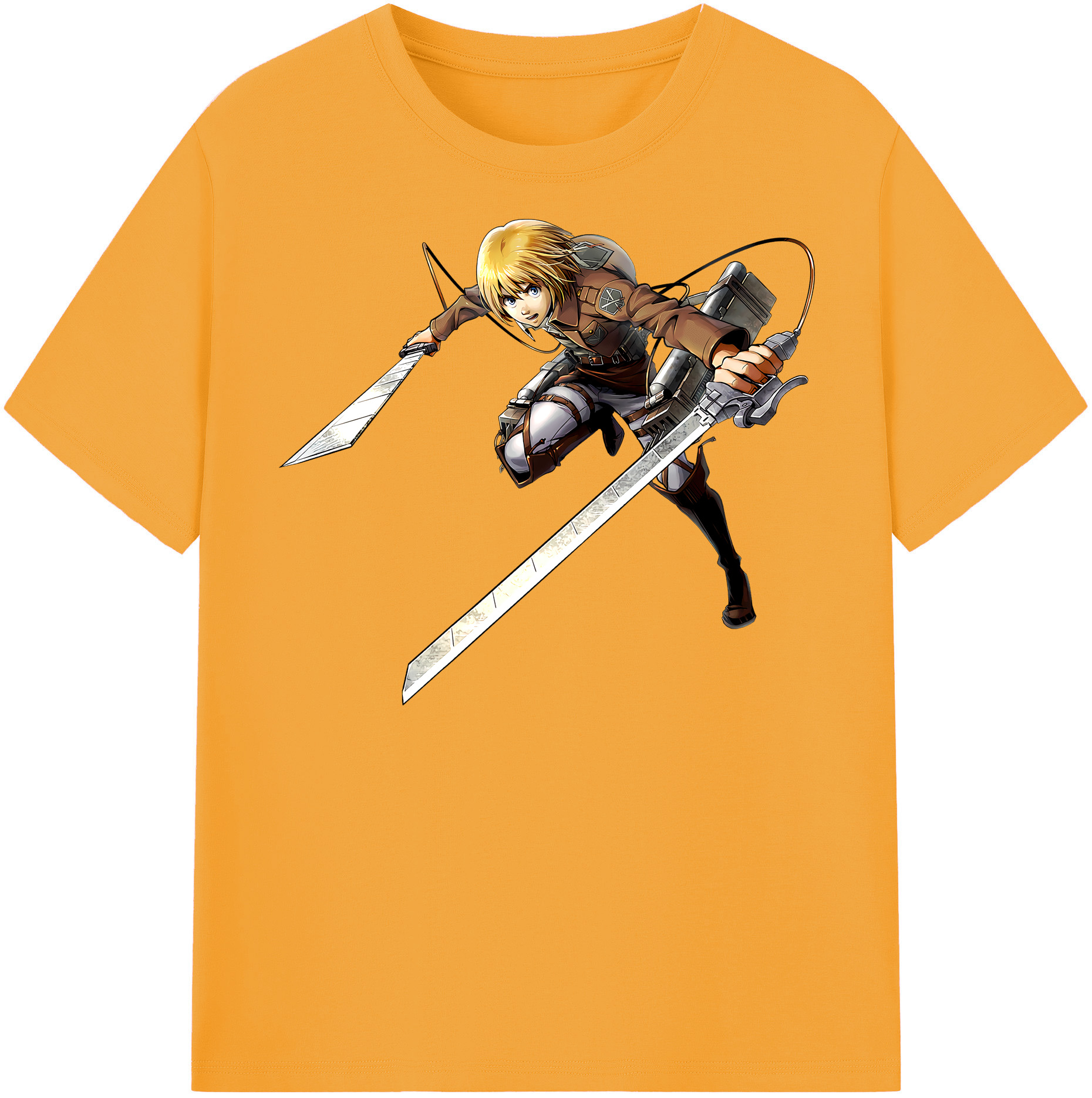 （画像用） 進撃の巨人 アルミン·アルレルト Attack on Titan Armin Arlert レディースカジュアルプリントTシャツ（綿100％）