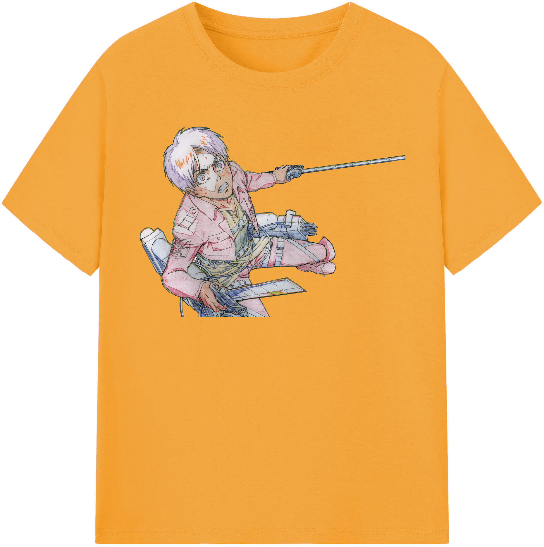 （画像用） 進撃の巨人 エレン･イェーガー Attack on Titan Eren Jäger レディースカジュアルプリントTシャツ（綿100％）