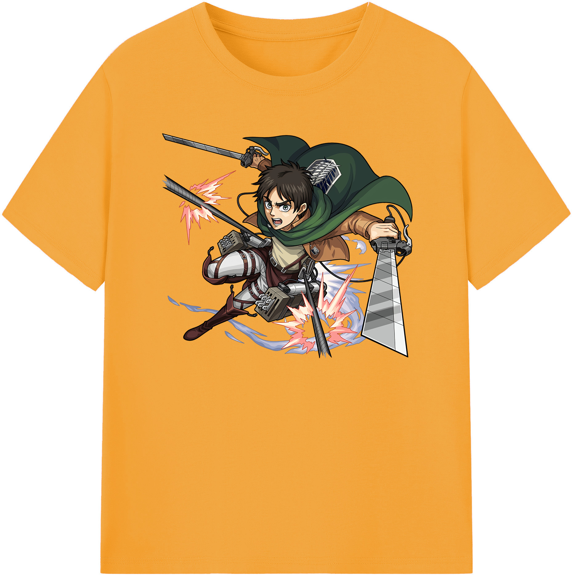 （画像用） 進撃の巨人 エレン･イェーガー Attack on Titan Eren Jäger レディースカジュアルプリントTシャツ（綿100％）