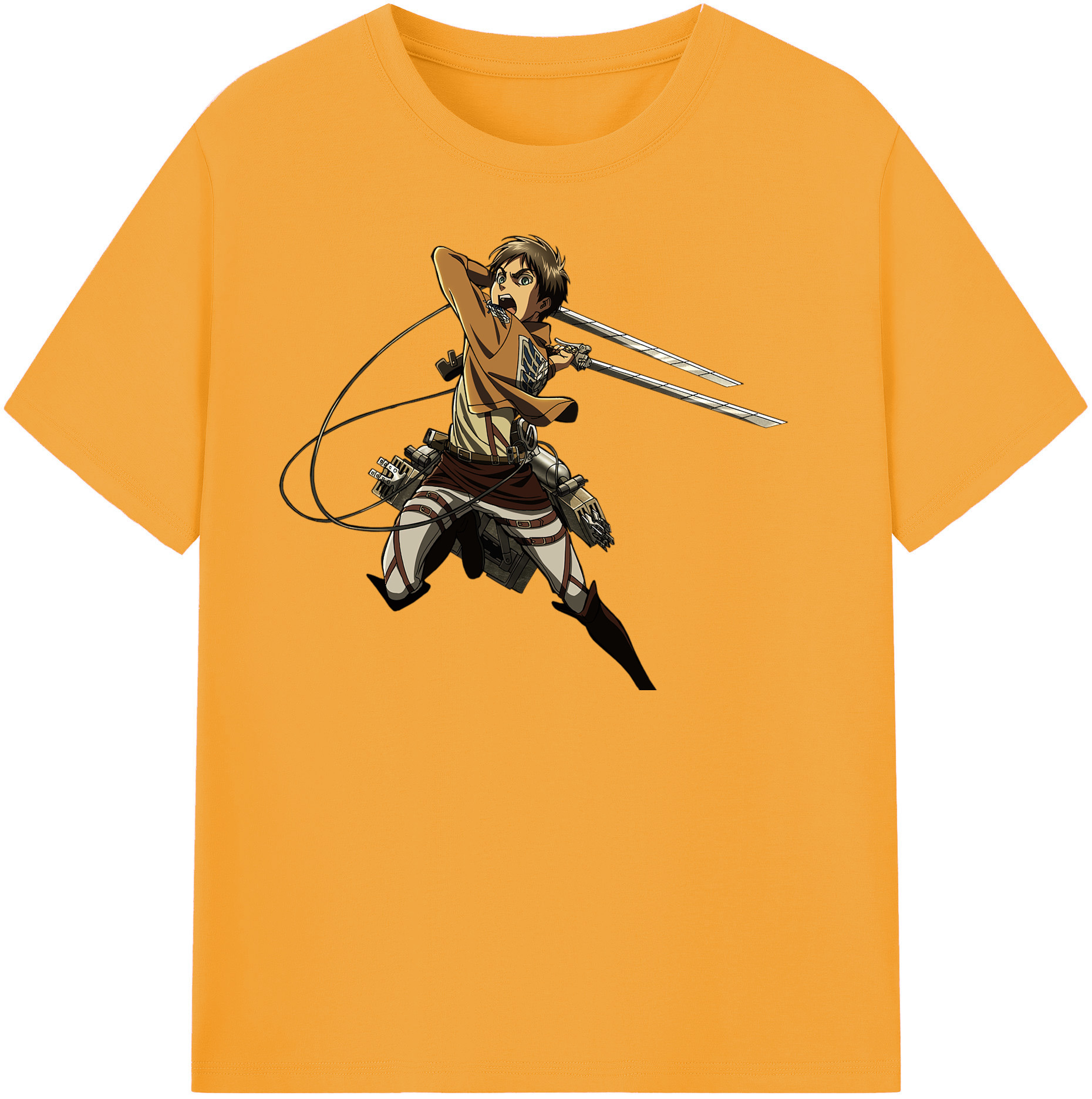 （画像用） 進撃の巨人 エレン･イェーガー Attack on Titan Eren Jäger レディースカジュアルプリントTシャツ（綿100％）