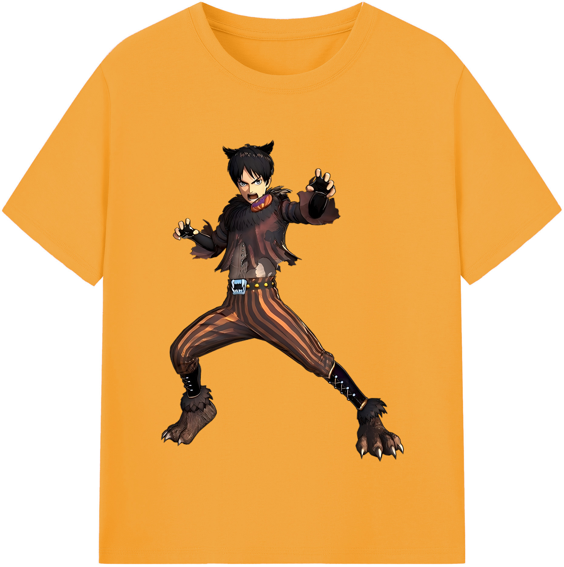 （画像用） 進撃の巨人 エレン･イェーガー Attack on Titan Eren Jäger レディースカジュアルプリントTシャツ（綿100％）