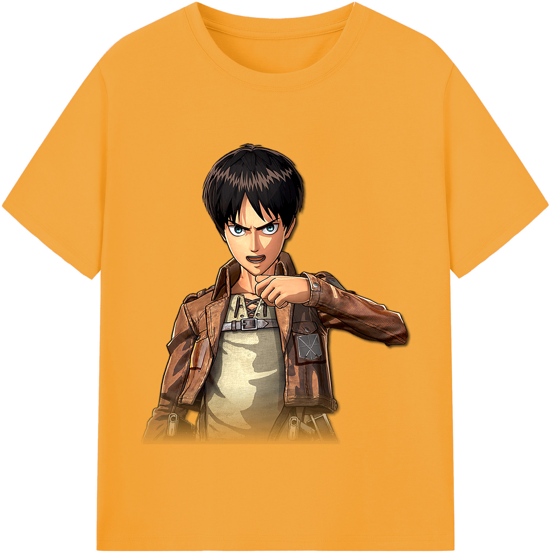 （画像用） 進撃の巨人 エレン･イェーガー Attack on Titan Eren Jäger レディースカジュアルプリントTシャツ（綿100％）