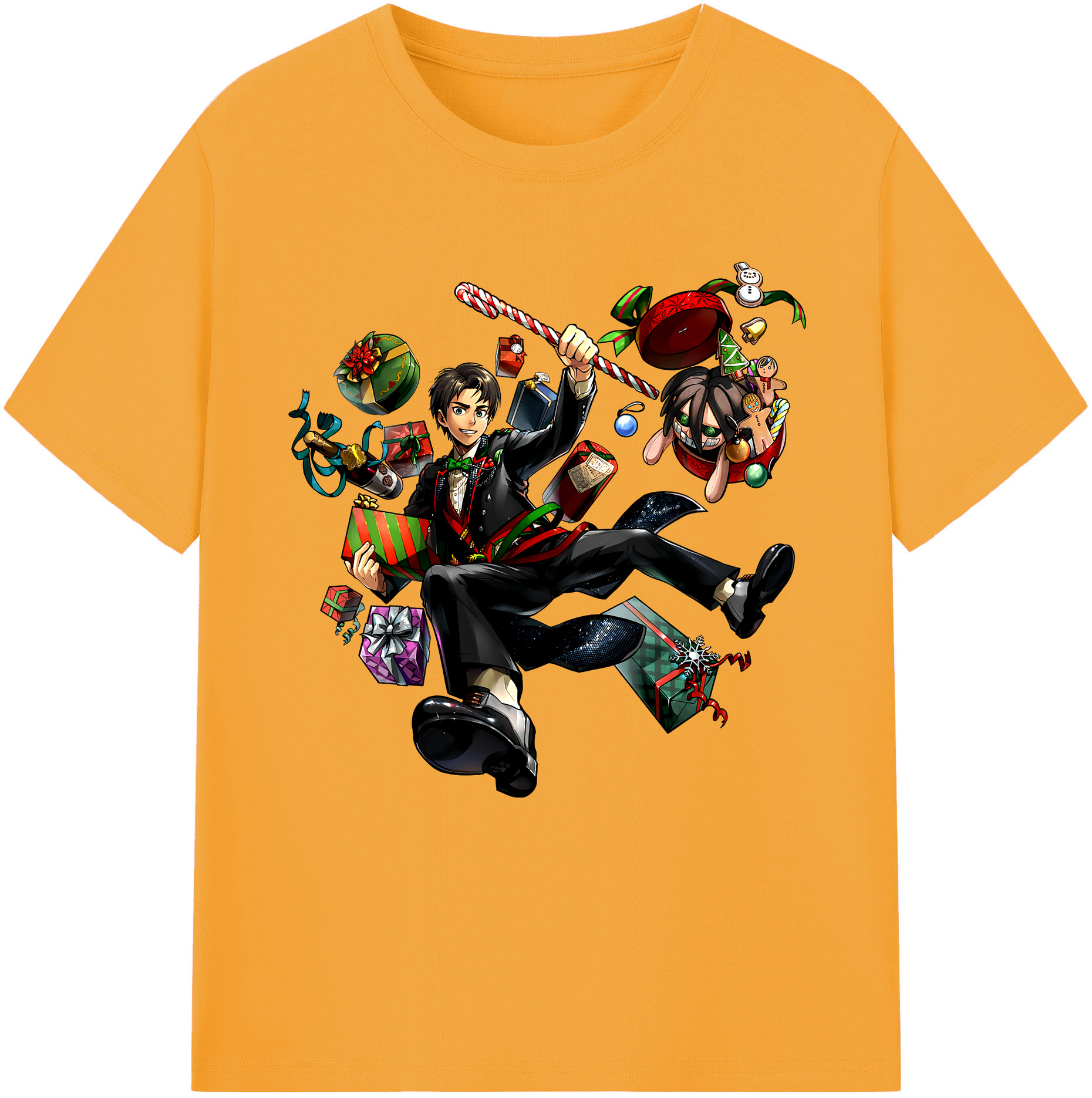 （画像用） 進撃の巨人 エレン･イェーガー Attack on Titan Eren Jäger レディースカジュアルプリントTシャツ（綿100％）