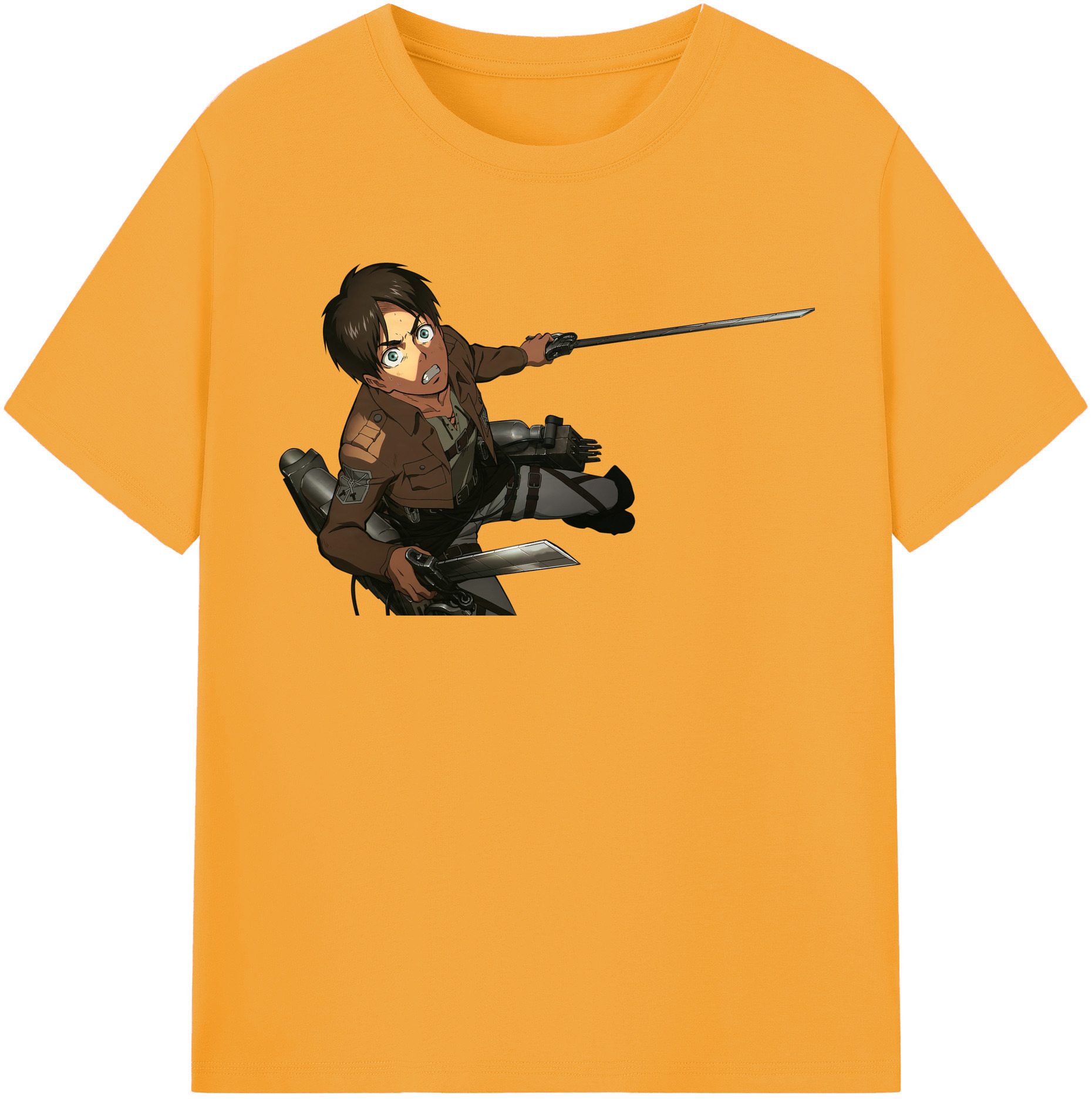 （画像用） 進撃の巨人 エレン･イェーガー Attack on Titan Eren Jäger レディースカジュアルプリントTシャツ（綿100％）