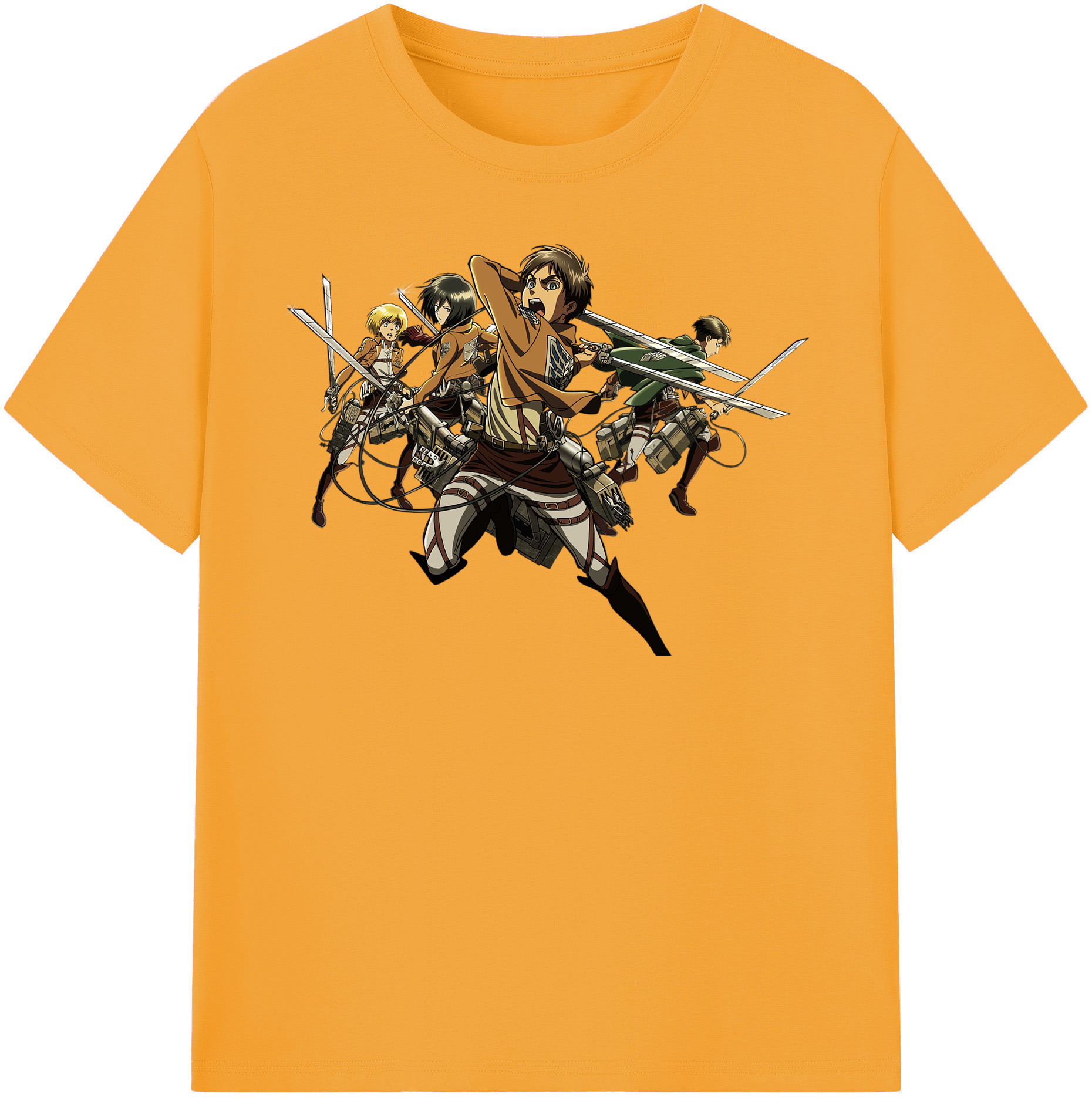 （画像用） 進撃の巨人 エレン･イェーガー Attack on Titan Eren Jäger レディースカジュアルプリントTシャツ（綿100％）