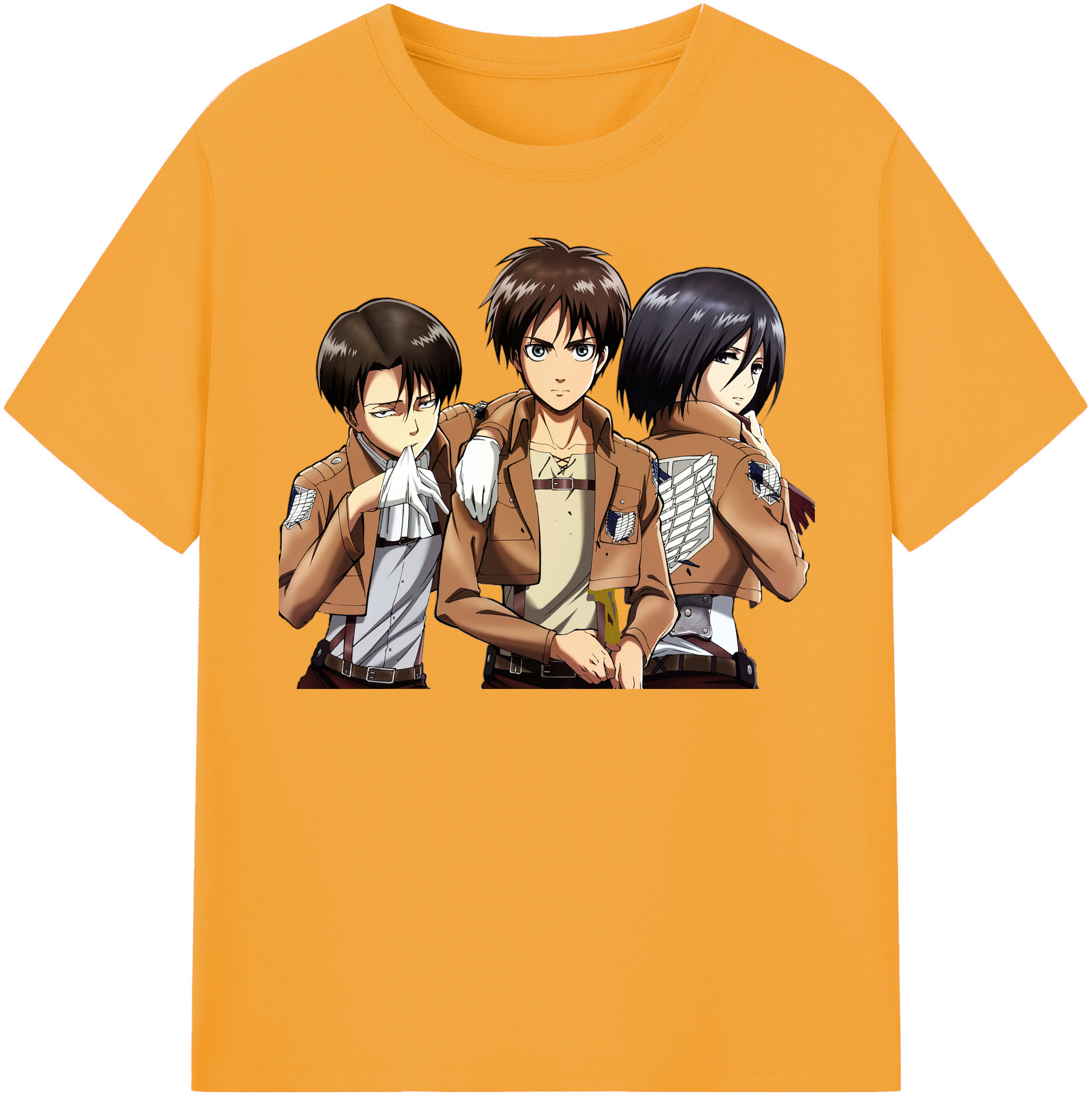 （画像用） 進撃の巨人 エレン･イェーガー Attack on Titan Eren Jäger レディースカジュアルプリントTシャツ（綿100％）