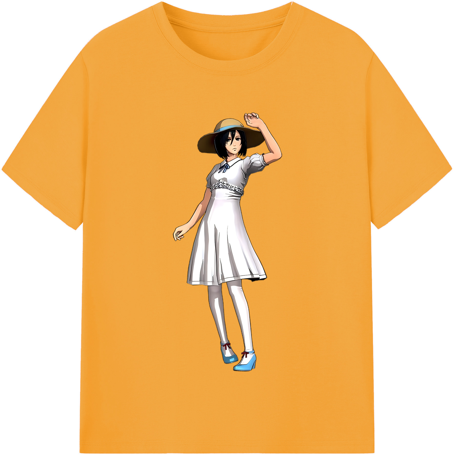 （画像用） 進撃の巨人 ミカサ·アッカーマン Attack on Titan Mikasa Ackerman レディースカジュアルプリントTシャツ（綿100％）