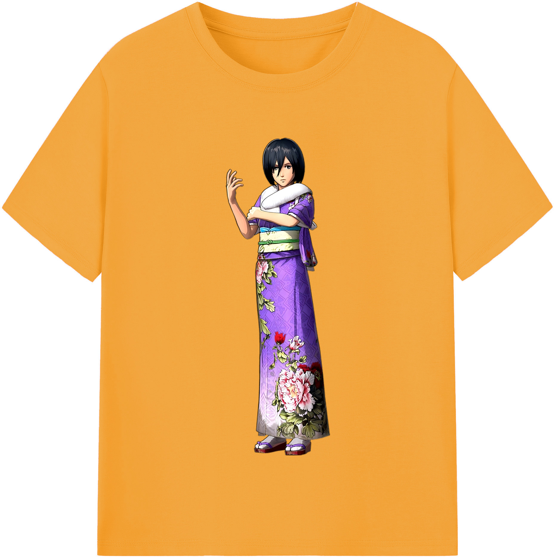 （画像用） 進撃の巨人 ミカサ·アッカーマン Attack on Titan Mikasa Ackerman レディースカジュアルプリントTシャツ（綿100％）