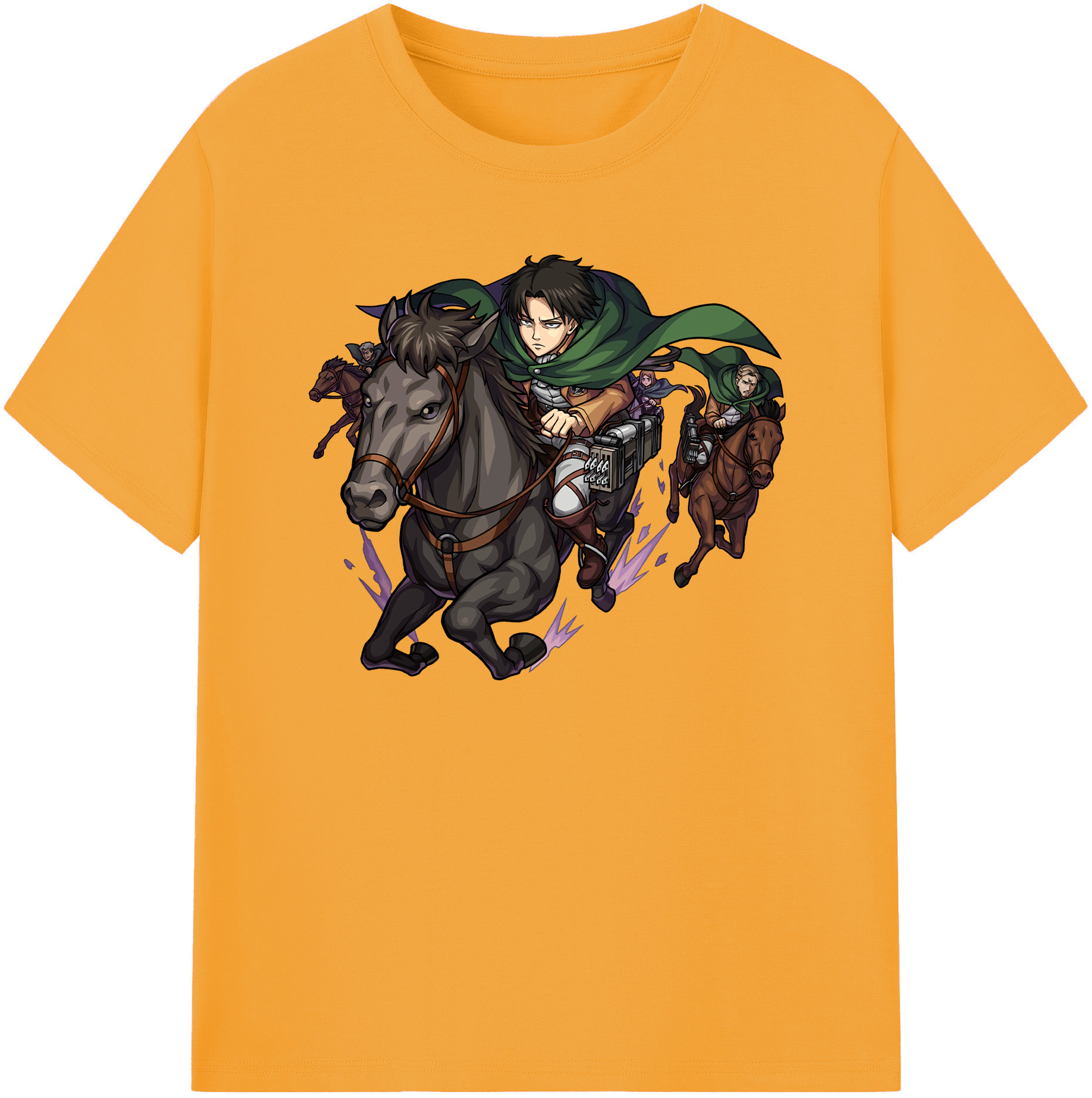 （画像用） 進撃の巨人 リヴァイ·アッカーマン Attack on Titan Levi Ackerman レディースカジュアルプリントTシャツ（綿100％）
