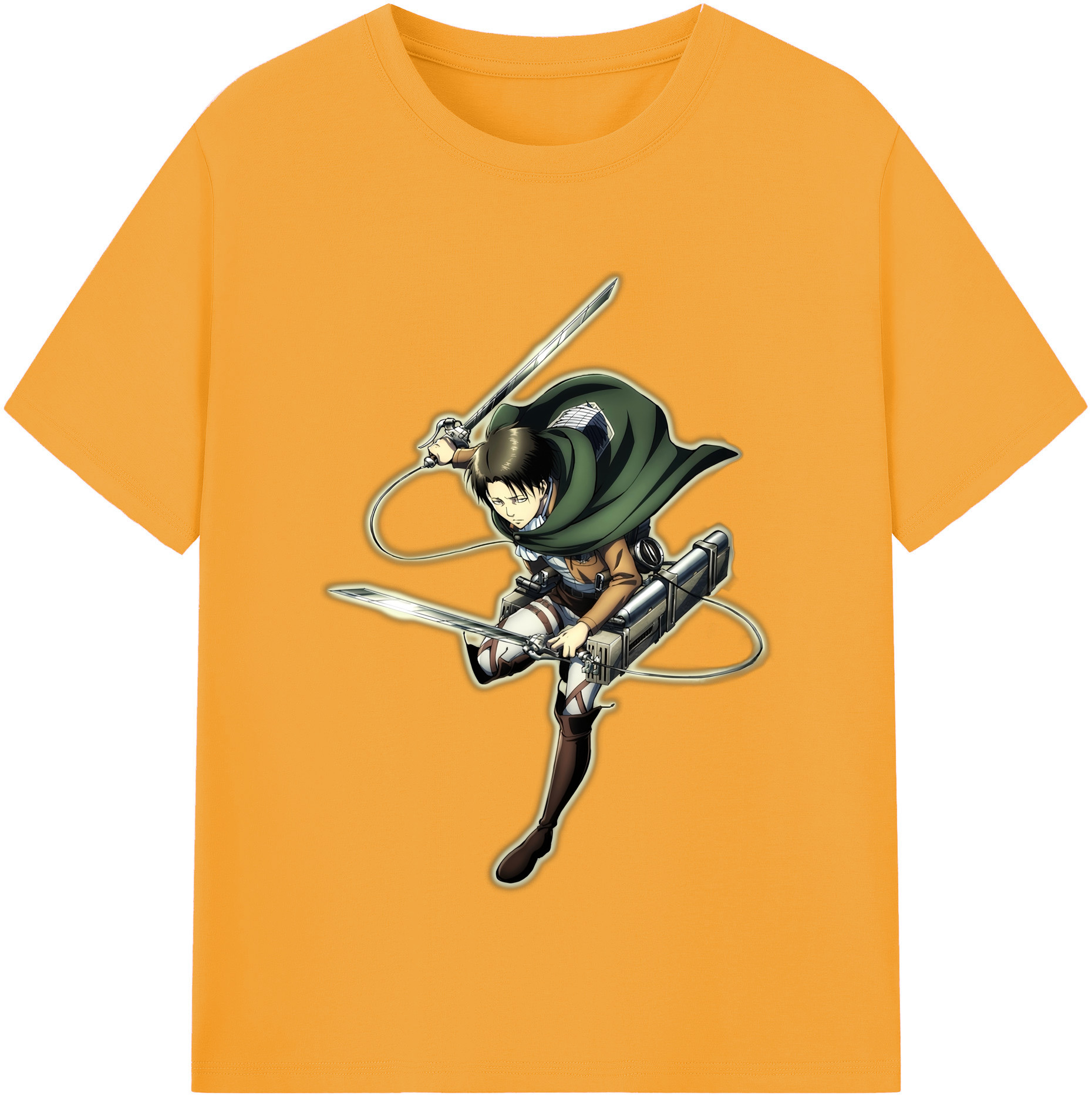 （画像用） 進撃の巨人 リヴァイ·アッカーマン Attack on Titan Levi Ackerman レディースカジュアルプリントTシャツ（綿100％）