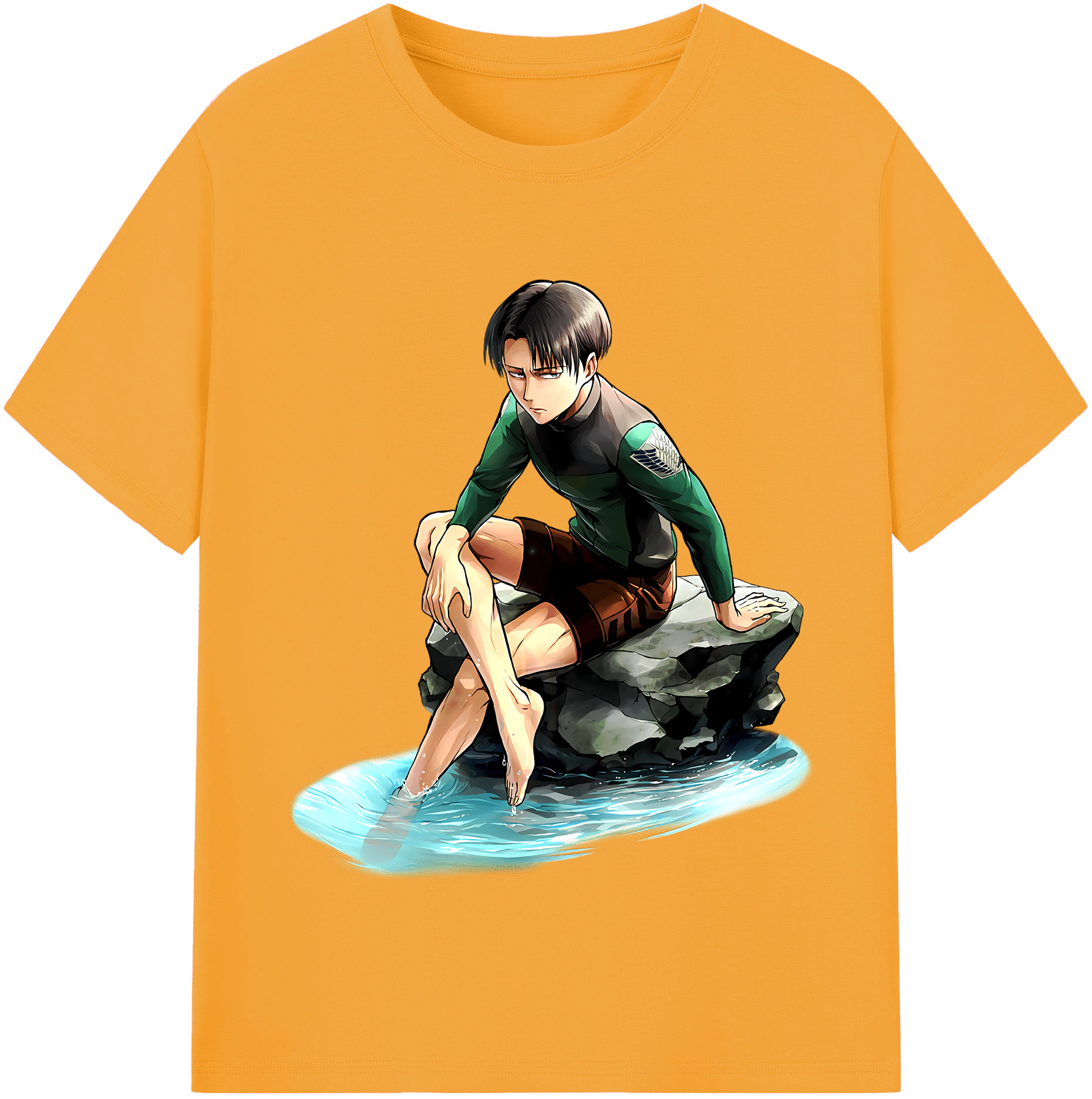 （画像用） 進撃の巨人 リヴァイ·アッカーマン Attack on Titan Levi Ackerman レディースカジュアルプリントTシャツ（綿100％）
