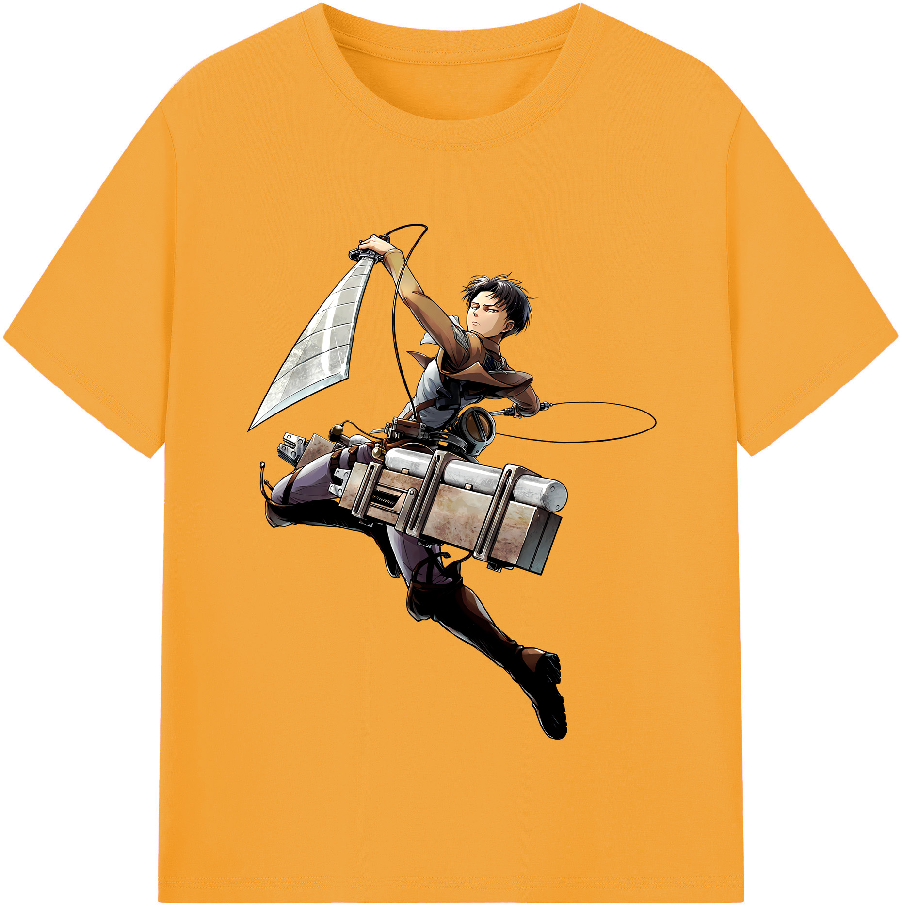 （画像用） 進撃の巨人 リヴァイ·アッカーマン Attack on Titan Levi Ackerman レディースカジュアルプリントTシャツ（綿100％）
