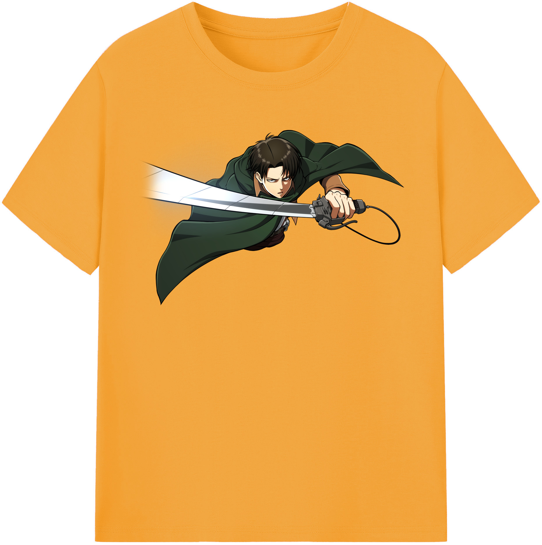 （画像用） 進撃の巨人 リヴァイ·アッカーマン Attack on Titan Levi Ackerman レディースカジュアルプリントTシャツ（綿100％）