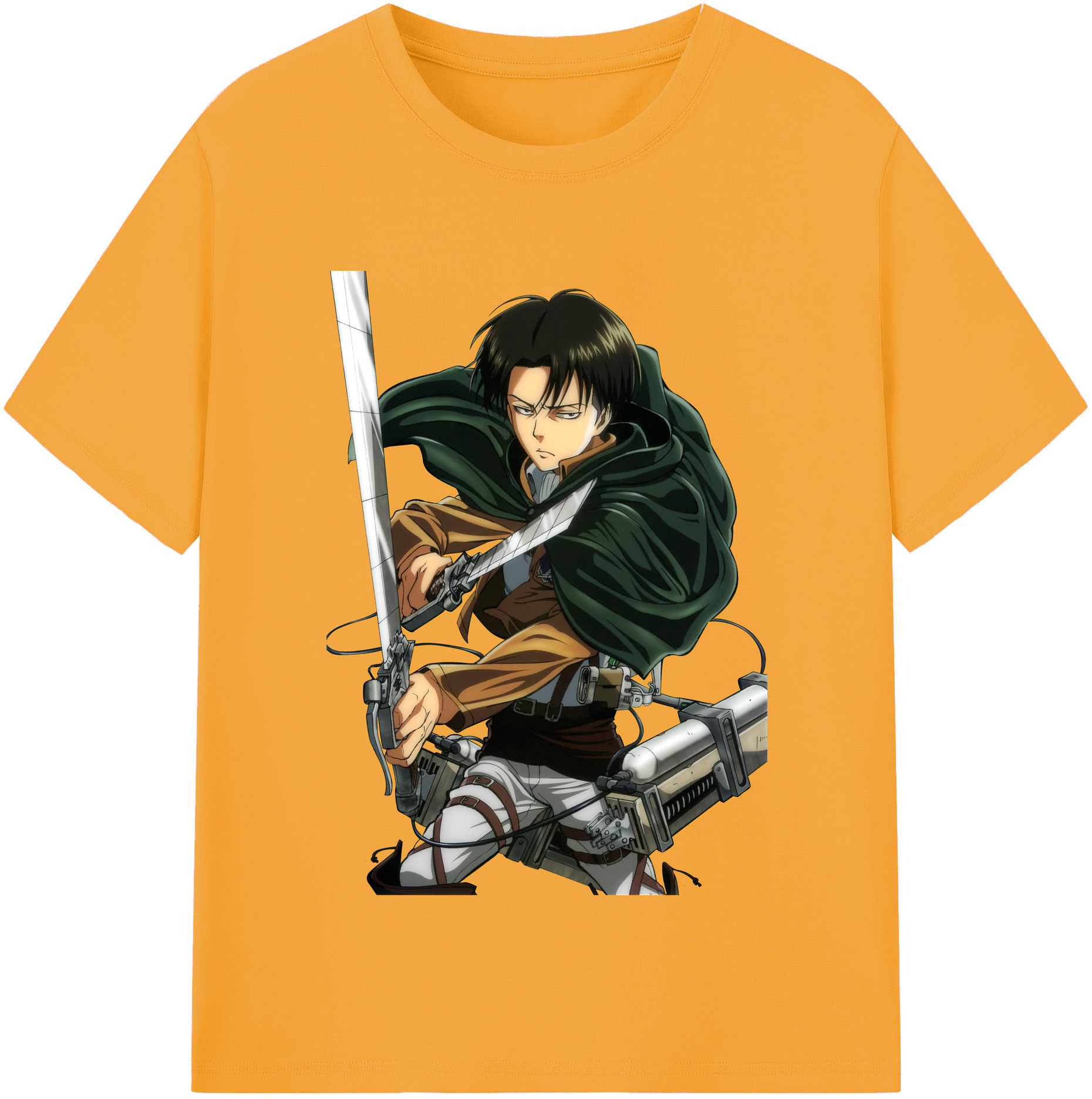 （画像用） 進撃の巨人 リヴァイ·アッカーマン Attack on Titan Levi Ackerman レディースカジュアルプリントTシャツ（綿100％）