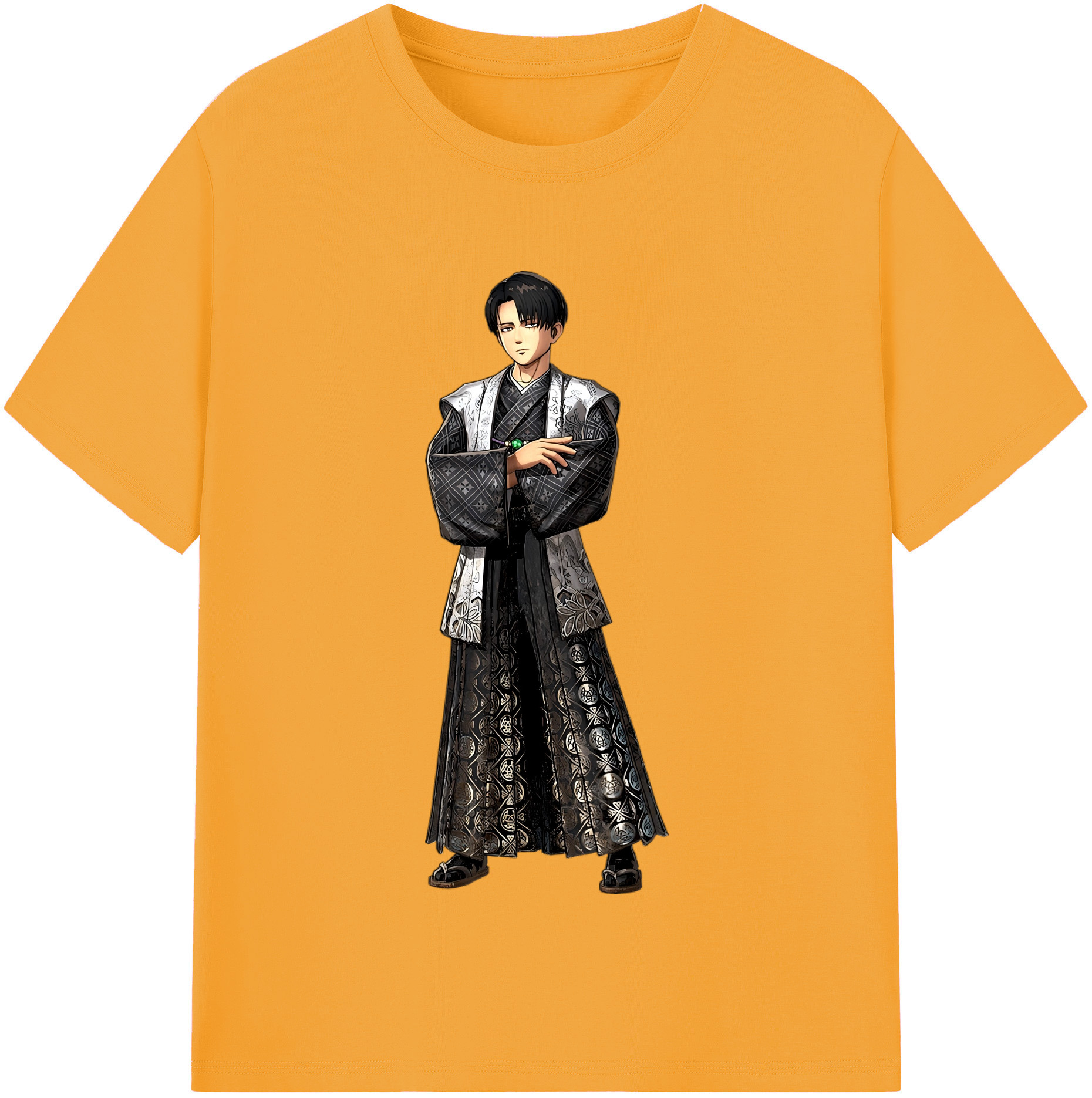 （画像用） 進撃の巨人 リヴァイ·アッカーマン Attack on Titan Levi Ackerman レディースカジュアルプリントTシャツ（綿100％）