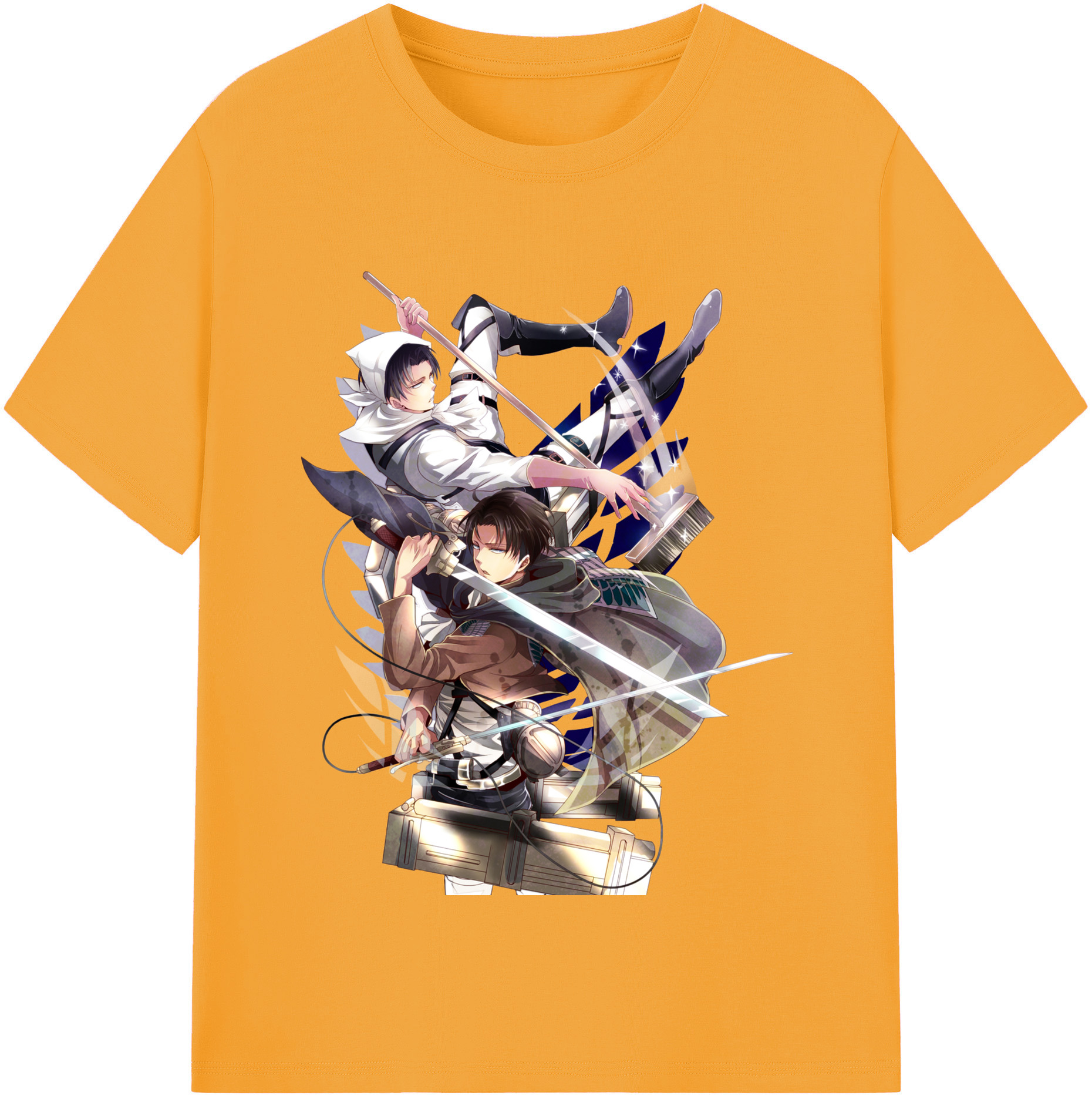 （画像用） 進撃の巨人 リヴァイ·アッカーマン Attack on Titan Levi Ackerman レディースカジュアルプリントTシャツ（綿100％）