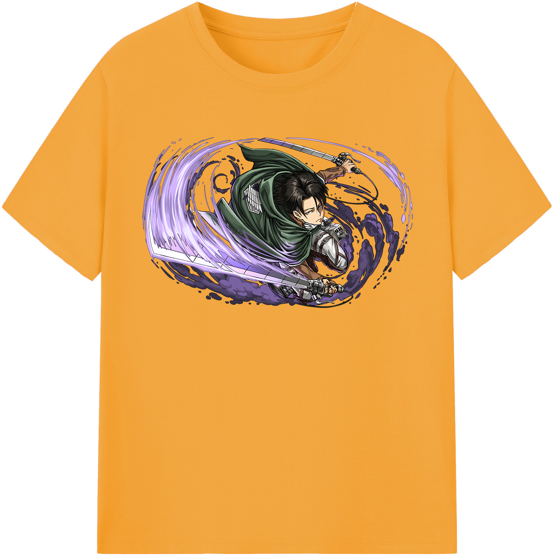 （画像用） 進撃の巨人 リヴァイ·アッカーマン Attack on Titan Levi Ackerman レディースカジュアルプリントTシャツ（綿100％）