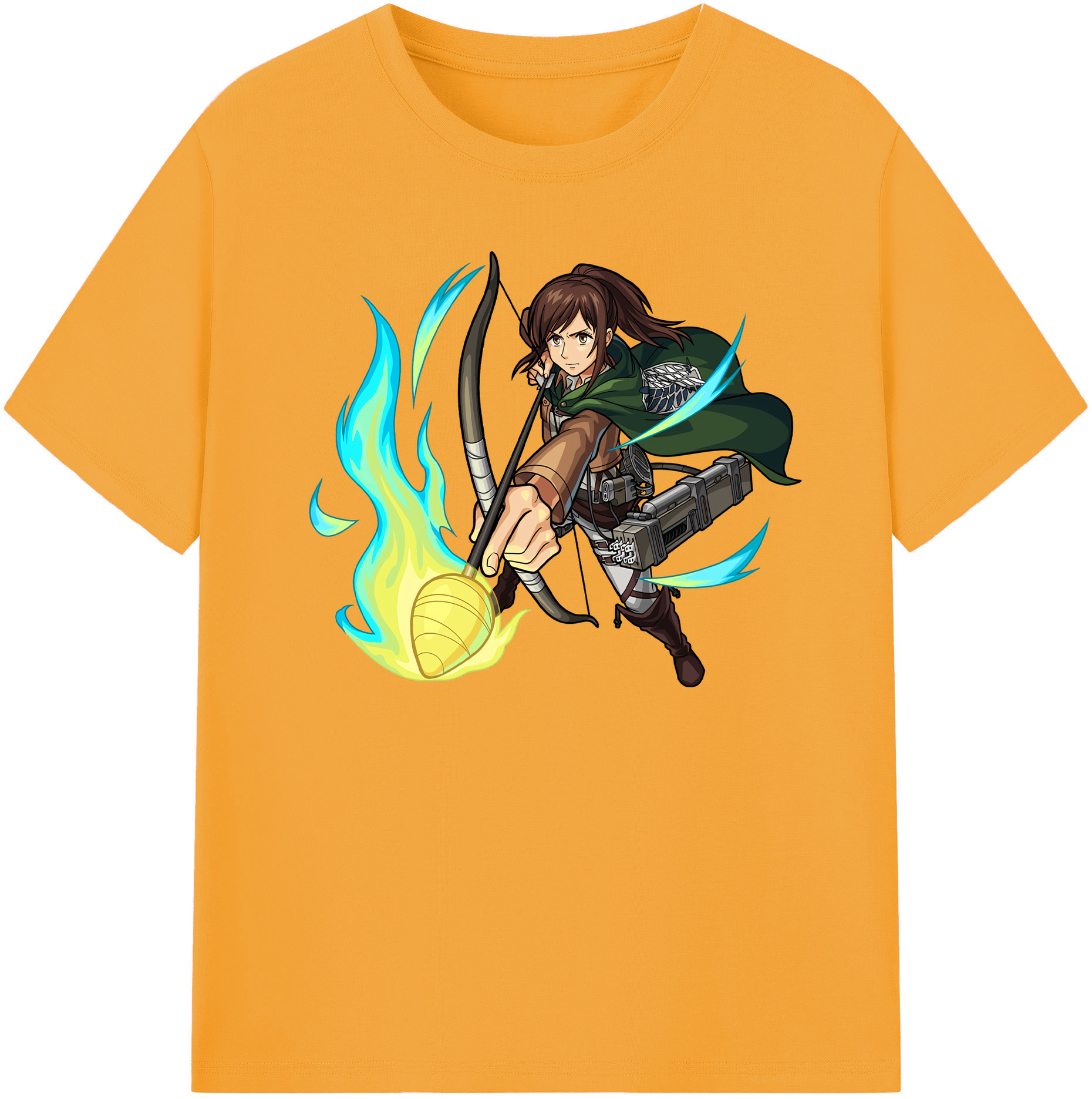 （画像用） 進撃の巨人 サシャ·ブラウス Attack on Titan Sasha Blaus レディースカジュアルプリントTシャツ（綿100％）